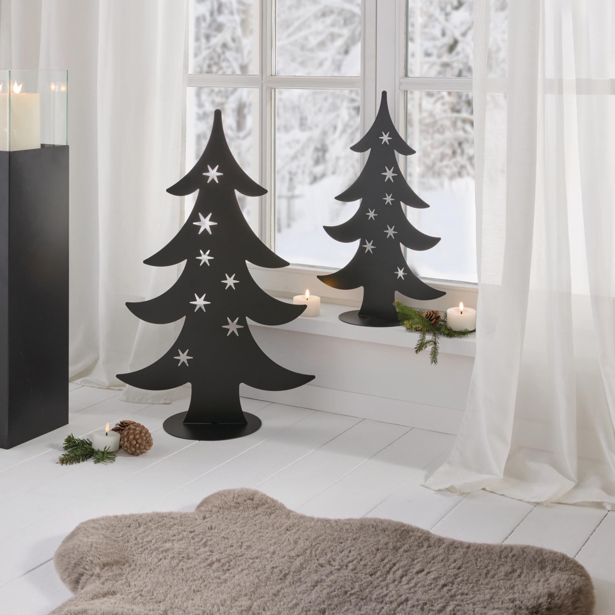 Deko-Tanne "Sterne", 2er Set  im Frank Flechtwaren Online Shop kaufen
