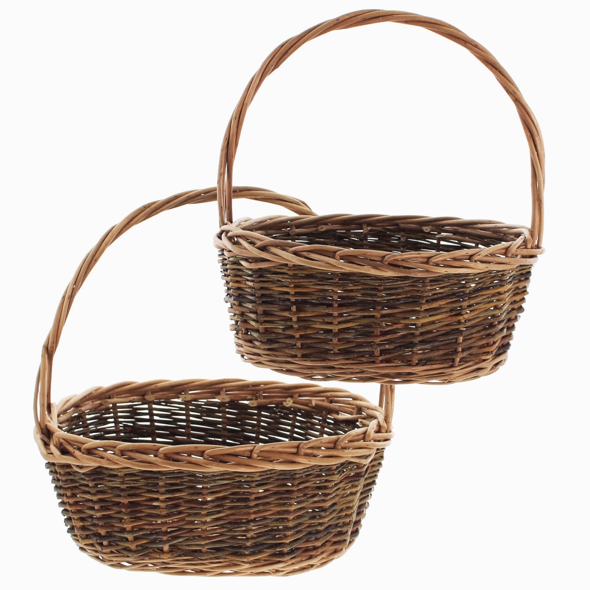 Bügelkorb "Zopfrand", 2er Set im Frank Flechtwaren Online Shop für Präsentkörbe kaufen Bügelkorb "Zopfrand", 2er Set im Frank Flechtwaren Online Shop für Präsentkörbe kaufen