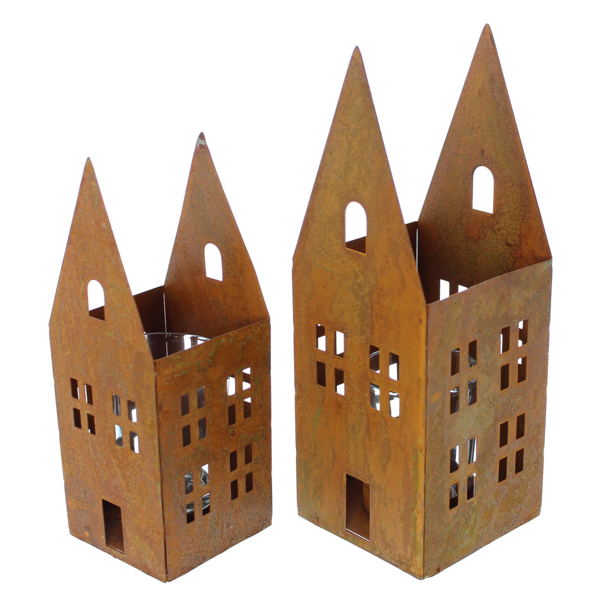 Windlicht "Rostoptik", 2er Set im Frank Flechtwaren Online Shop für Ostern kaufen Windlicht "Rostoptik", 2er Set im Frank Flechtwaren Online Shop für Ostern kaufen