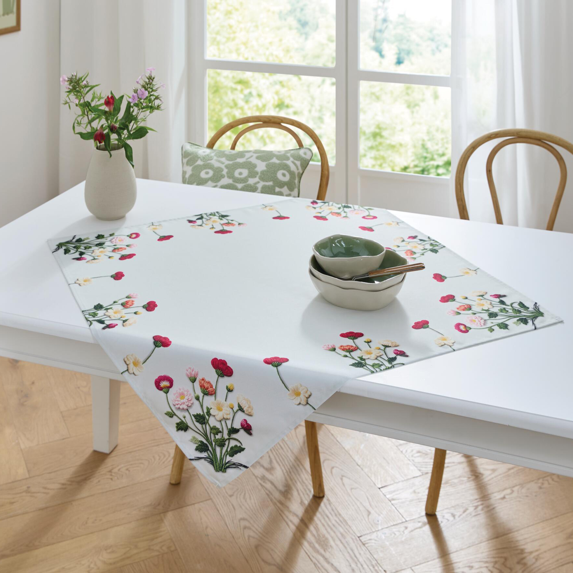 Tischdecke "Blumenprint"  im Frank Flechtwaren Online Shop für Tischdecken kaufen