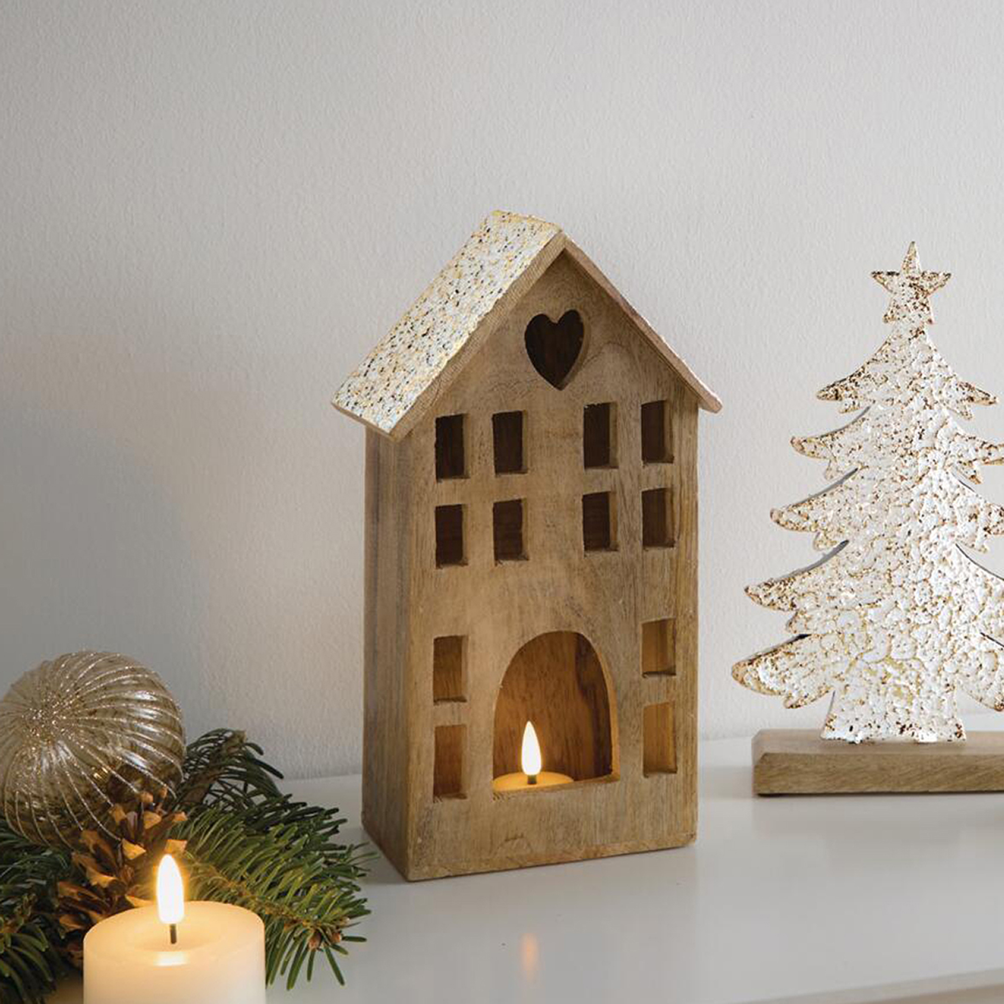 Deko-Häuschen "Snowy"  im Frank Flechtwaren Online Shop kaufen