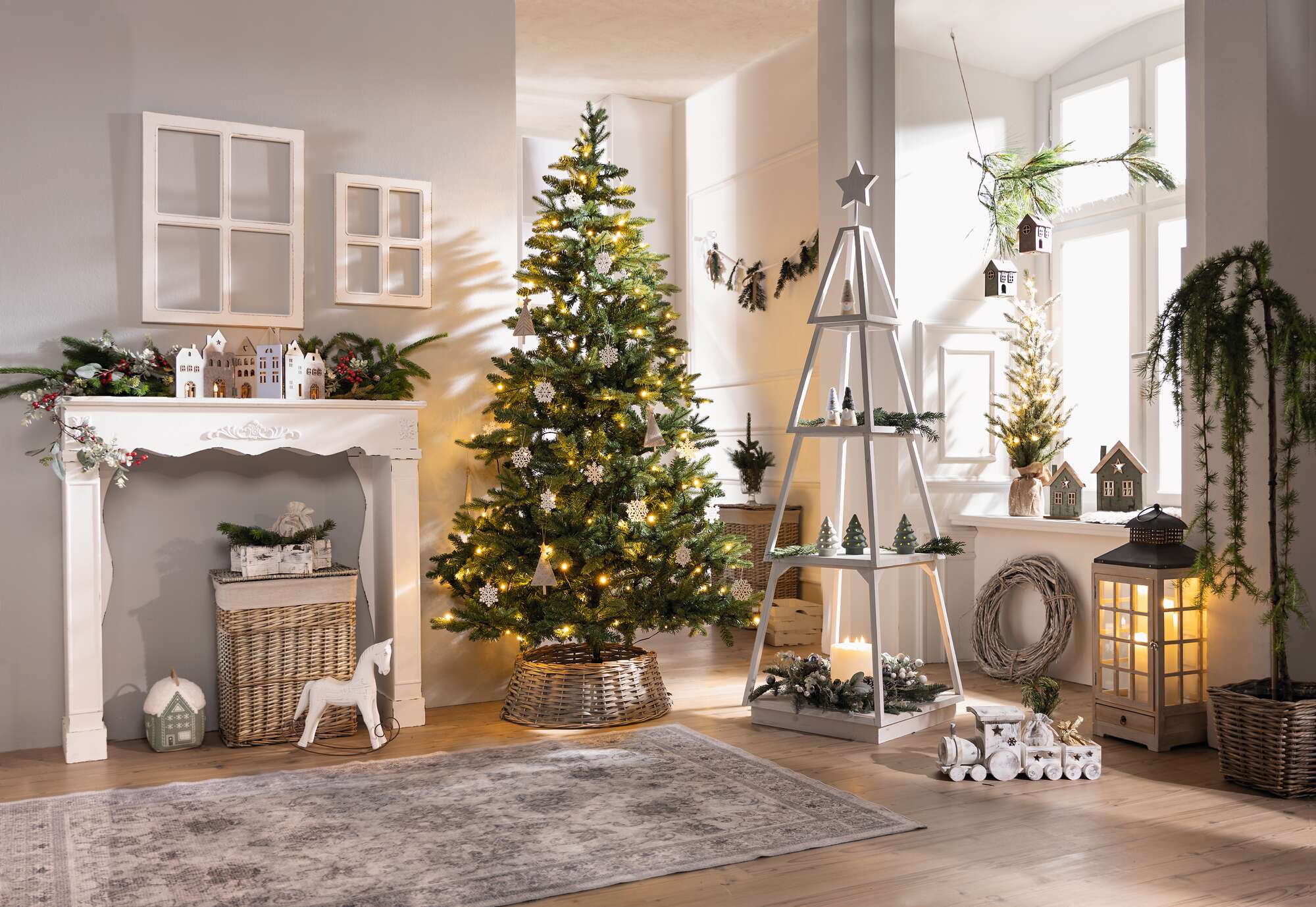 Dekotanne "Shabby-White", 5tlg. im Frank Flechtwaren Online Shop für Weihnachten kaufen Dekotanne "Shabby-White", 5tlg. im Frank Flechtwaren Online Shop für Weihnachten kaufen