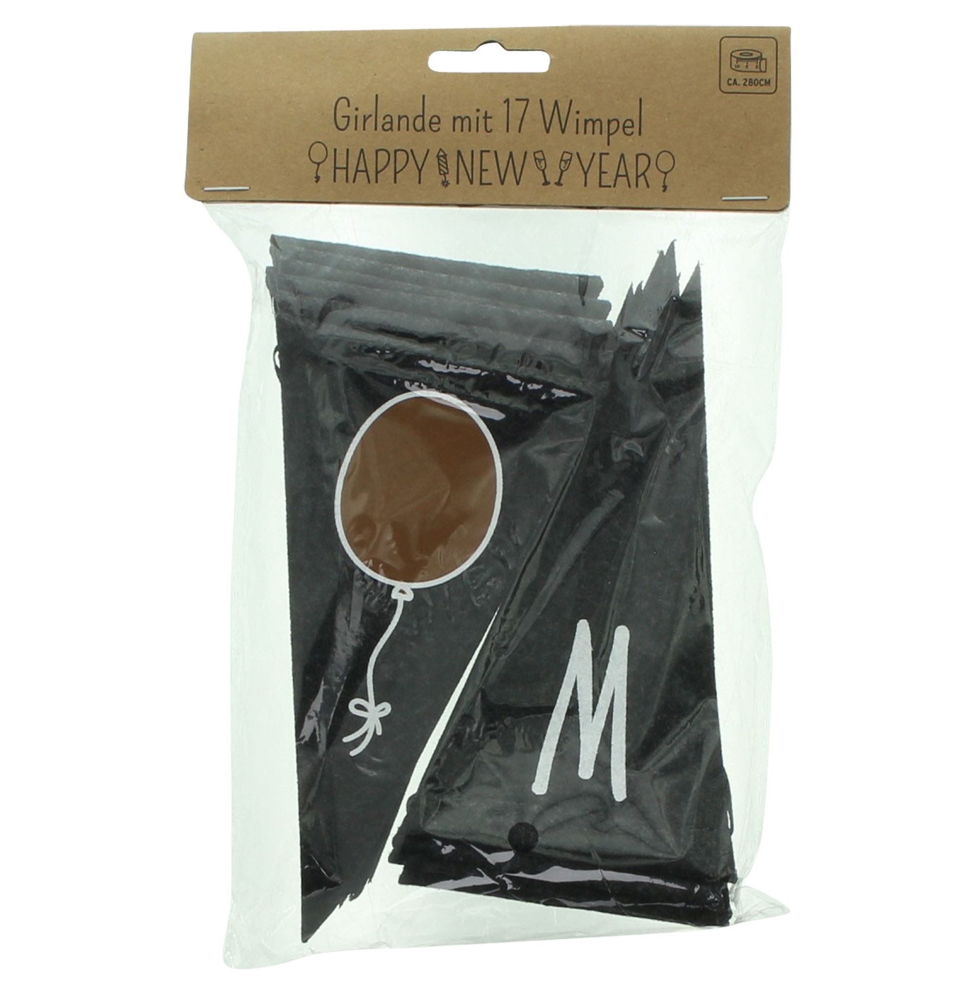 Filzgirlande "Happy New Year"  im Frank Flechtwaren Online Shop für Wanddeko kaufen