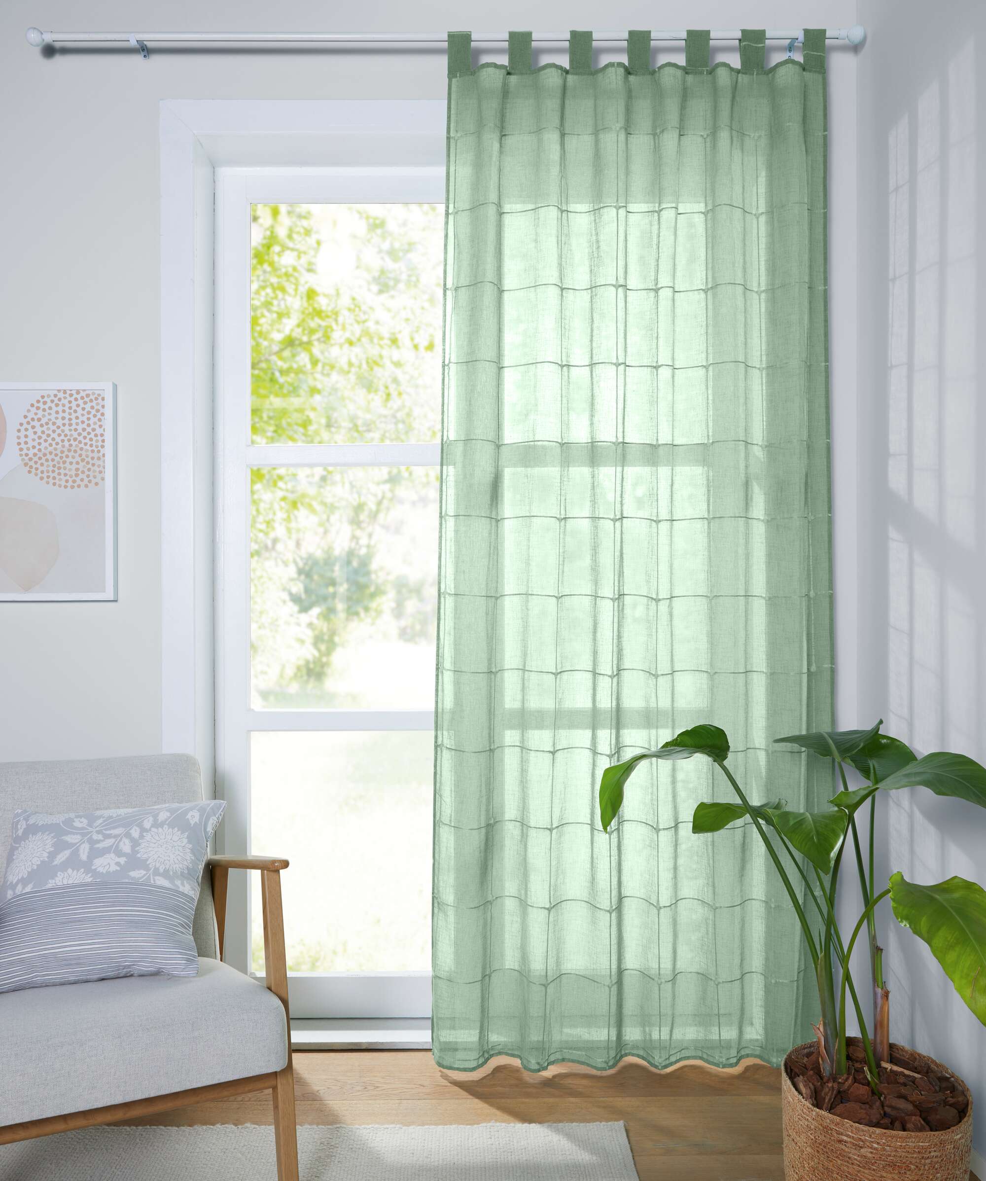 Vorhang "Green Square" im Frank Flechtwaren Online Shop für Vorhänge kaufen Vorhang "Green Square" im Frank Flechtwaren Online Shop für Vorhänge kaufen