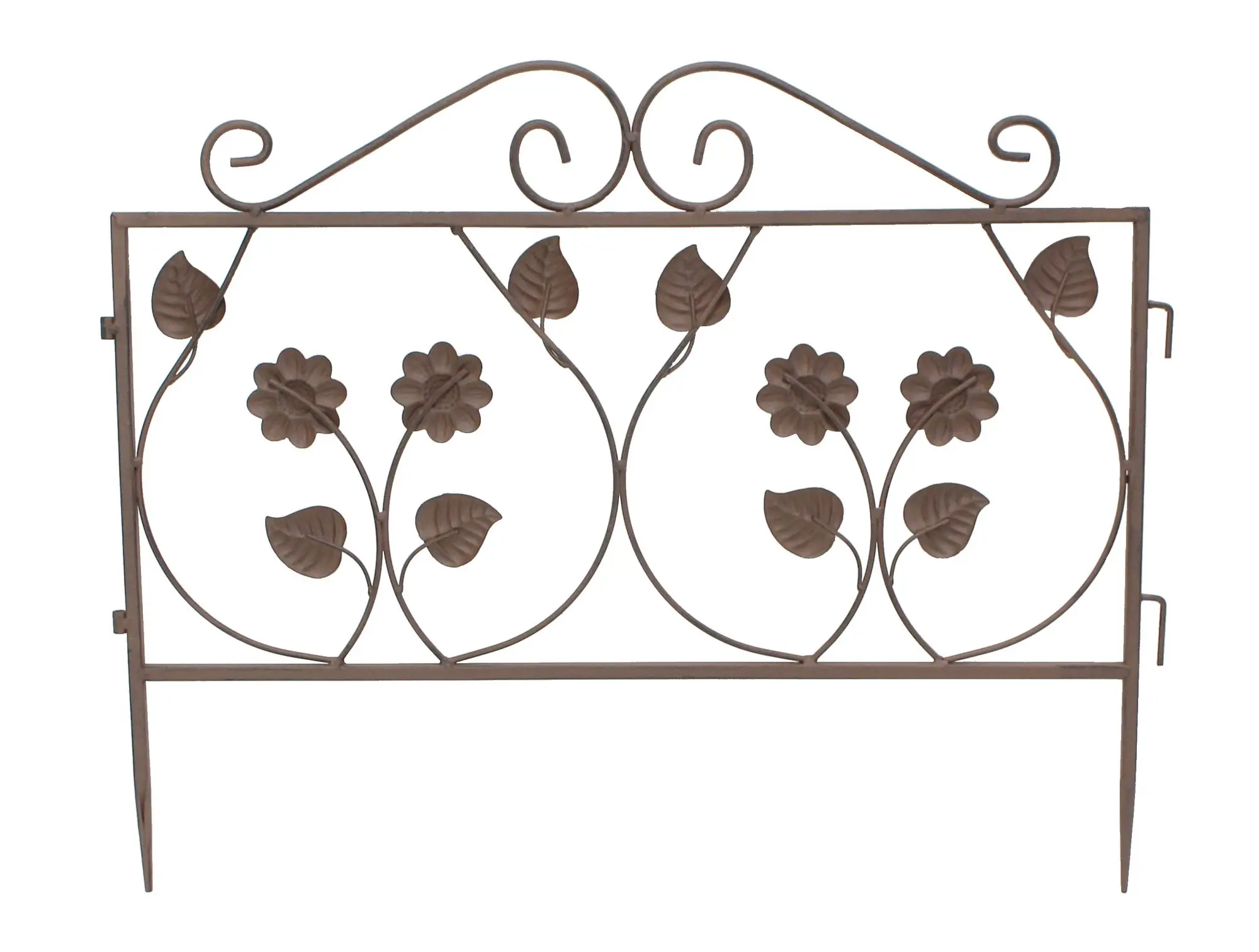 Dekozaunelement "Blume"  im Frank Flechtwaren Online Shop für Beetbegrenzung &amp; Zäune kaufen