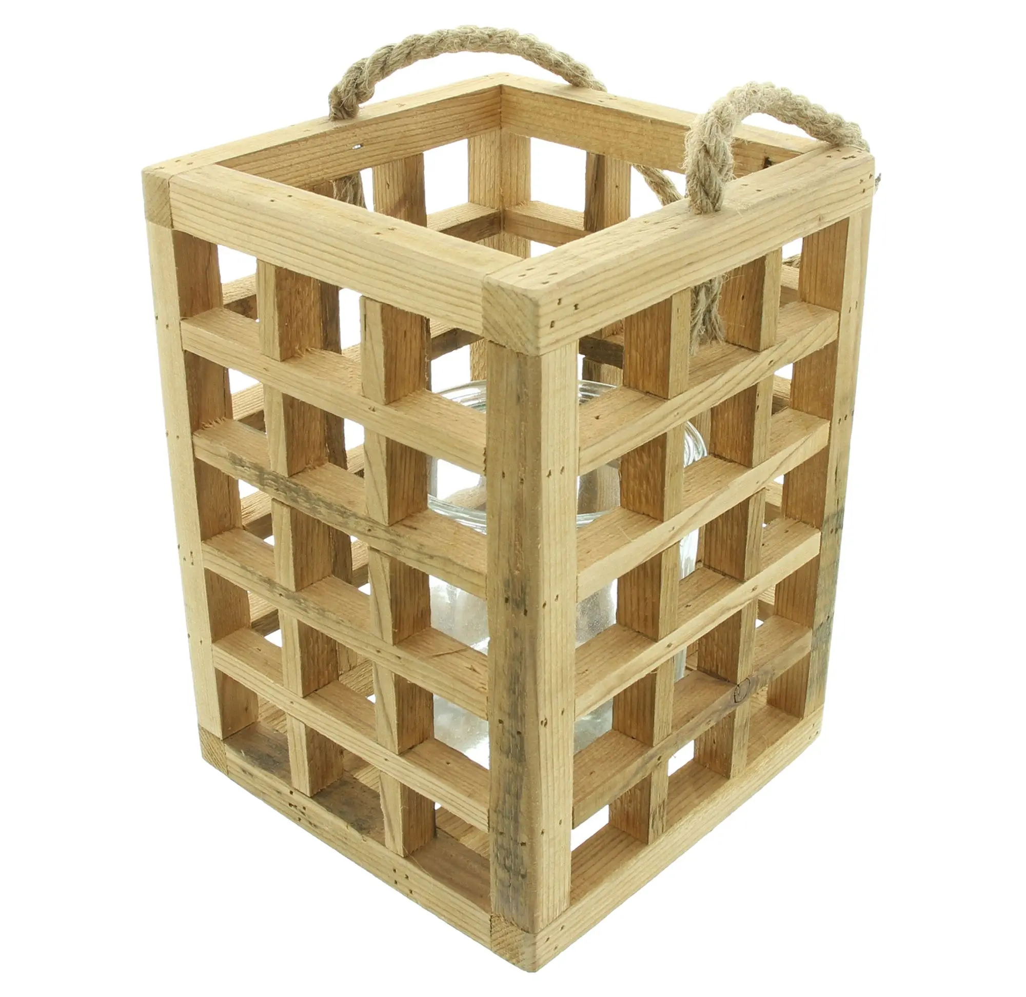 Windlicht "Wood"  im Frank Flechtwaren Online Shop für Windlichter kaufen