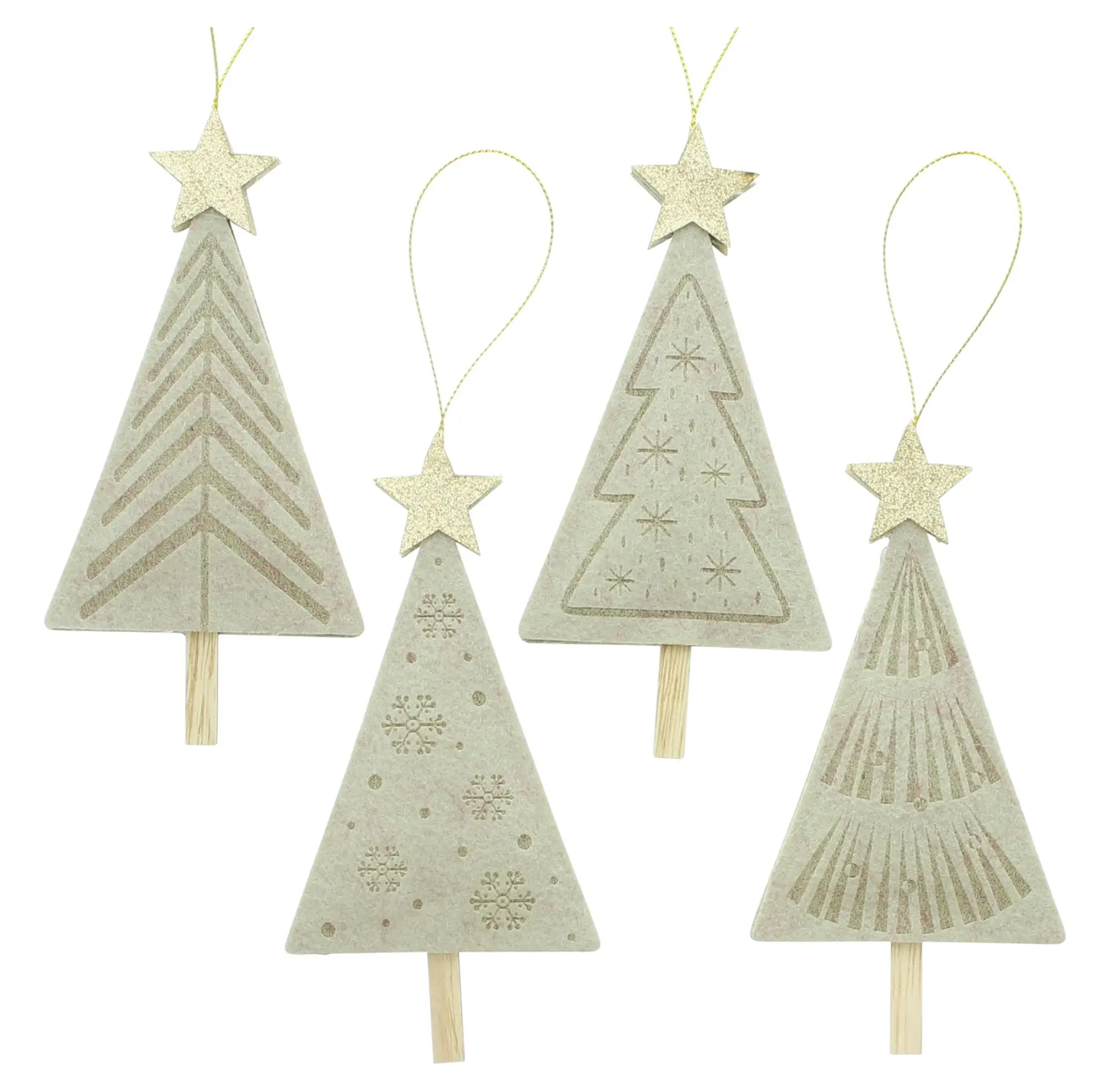 Filzhänger "Tanne", 8er Set  im Frank Flechtwaren Online Shop für Baumschmuck kaufen