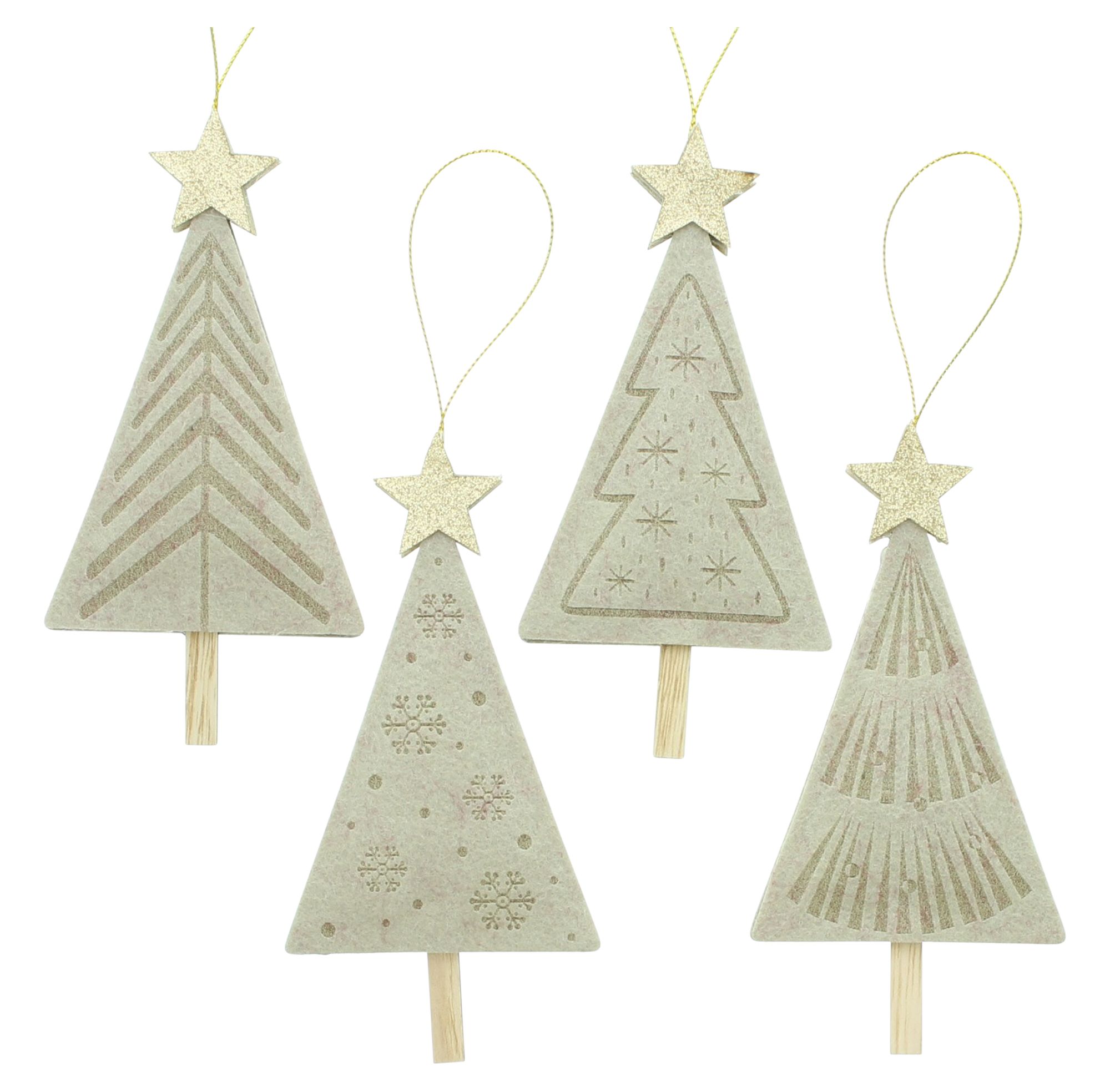 Filzhänger "Tanne", 8er Set  im Frank Flechtwaren Online Shop für Weihnachten kaufen