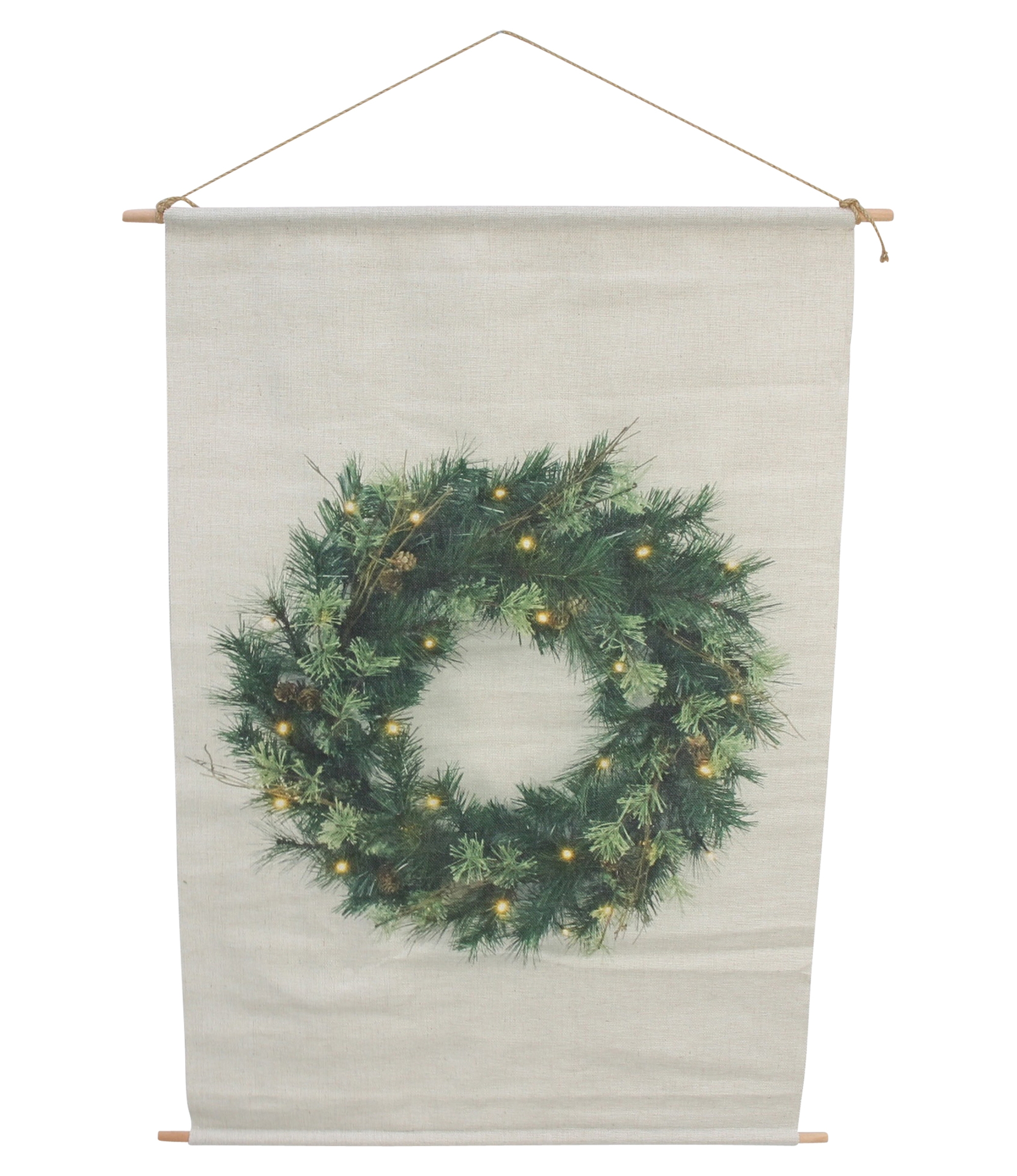 LED-Wanddeko "Weihnachtskranz"  im Frank Flechtwaren Online Shop für Wanddeko kaufen