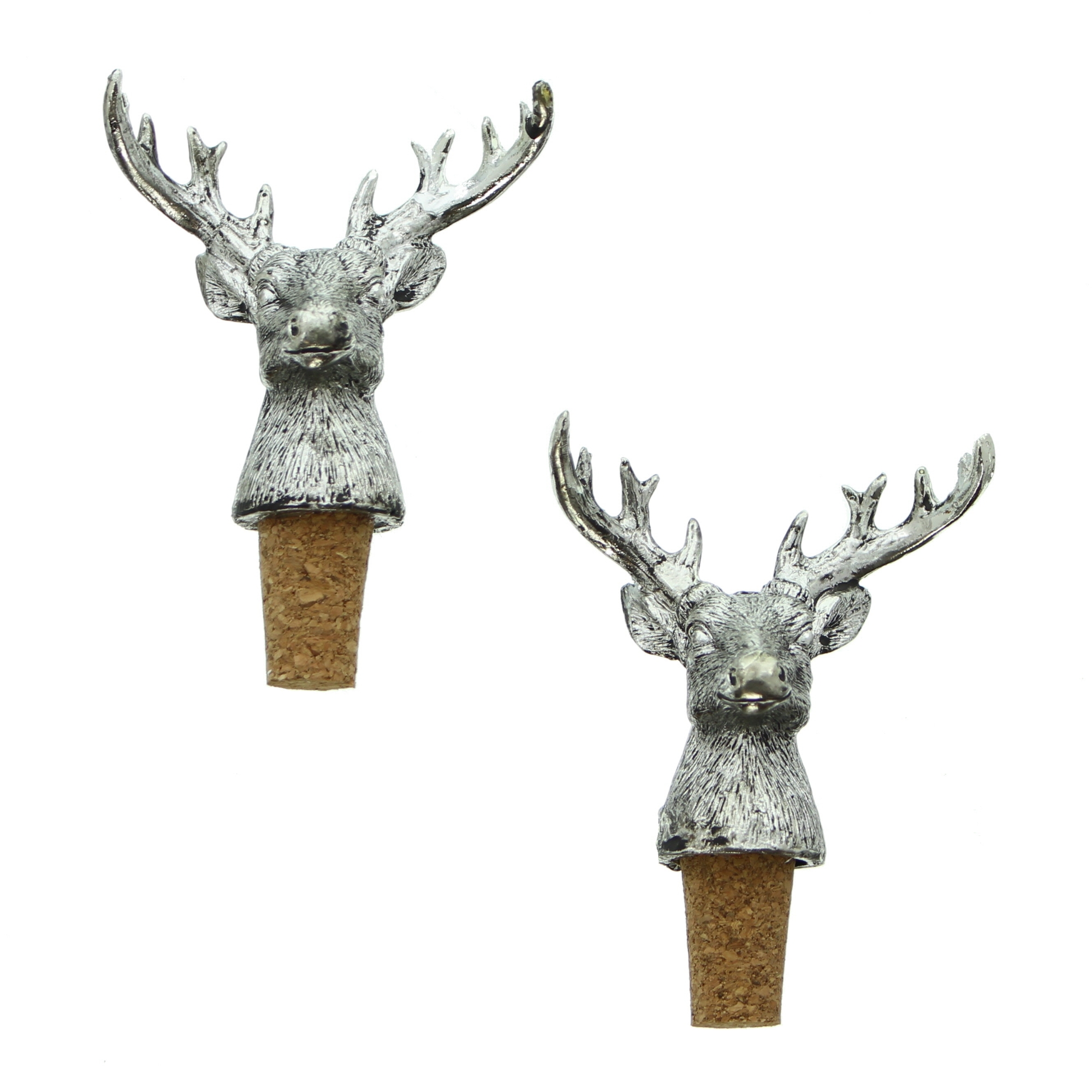 Flaschenkorken "Silberhirsch", 2er Set im Frank Flechtwaren Online Shop für Herbst kaufen Flaschenkorken "Silberhirsch", 2er Set im Frank Flechtwaren Online Shop für Herbst kaufen