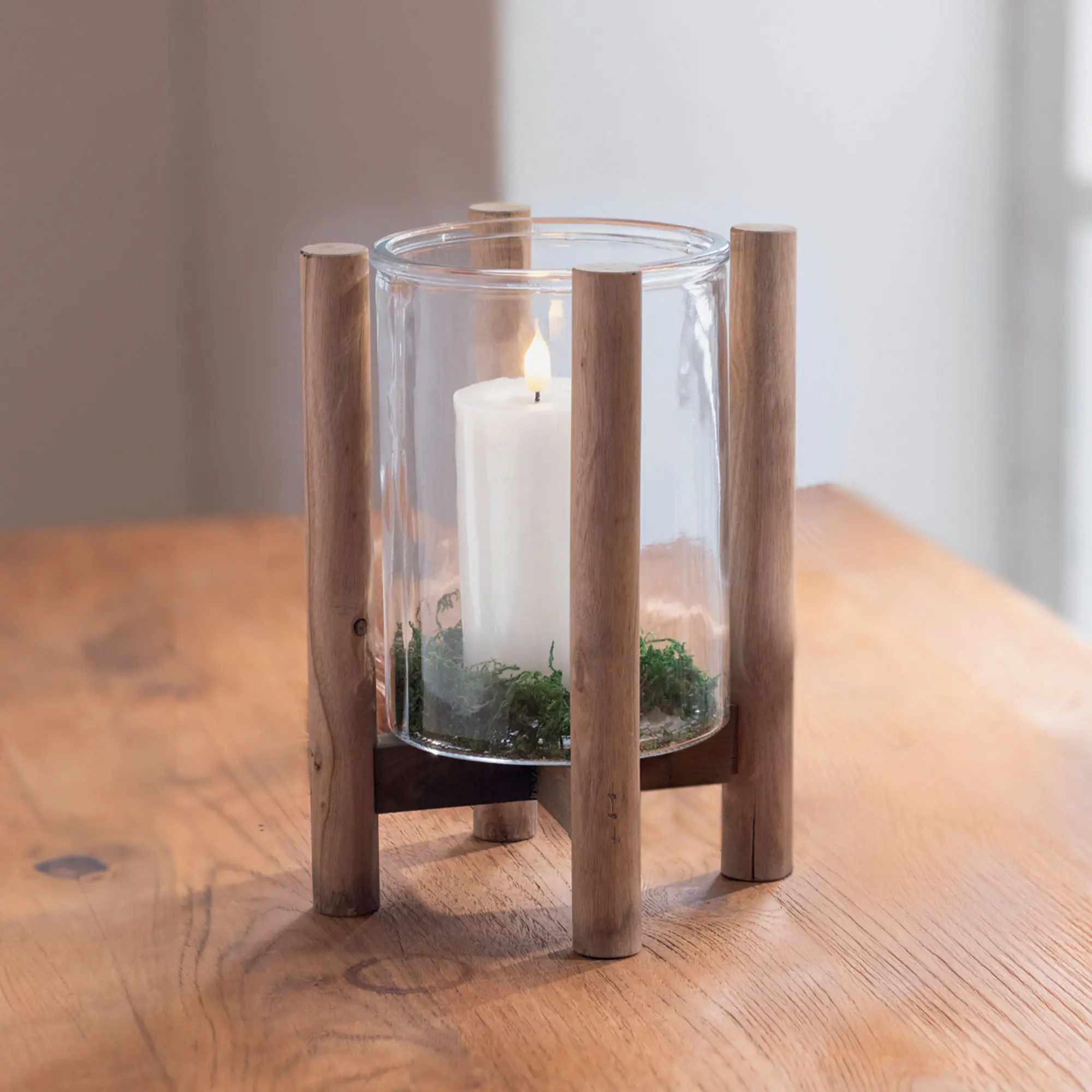 Windlicht "Holzrahmen"  im Frank Flechtwaren Online Shop kaufen