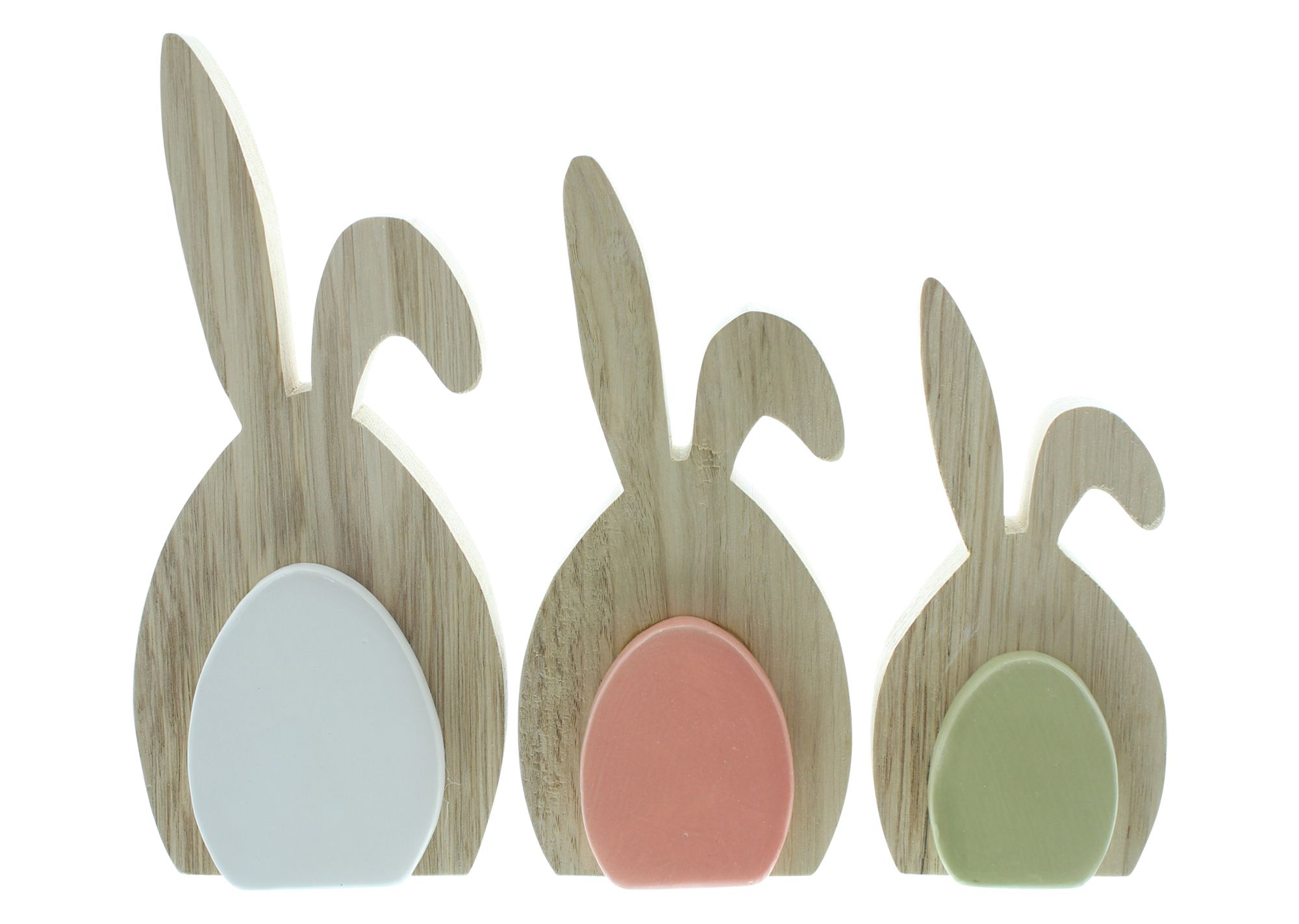 Hase "Porzellan-Ei", 3er Set  im Frank Flechtwaren Online Shop für Ostern kaufen