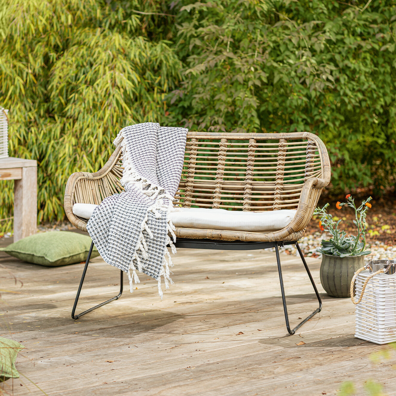 Sitzbank "Rattan"  im Frank Flechtwaren Online Shop kaufen