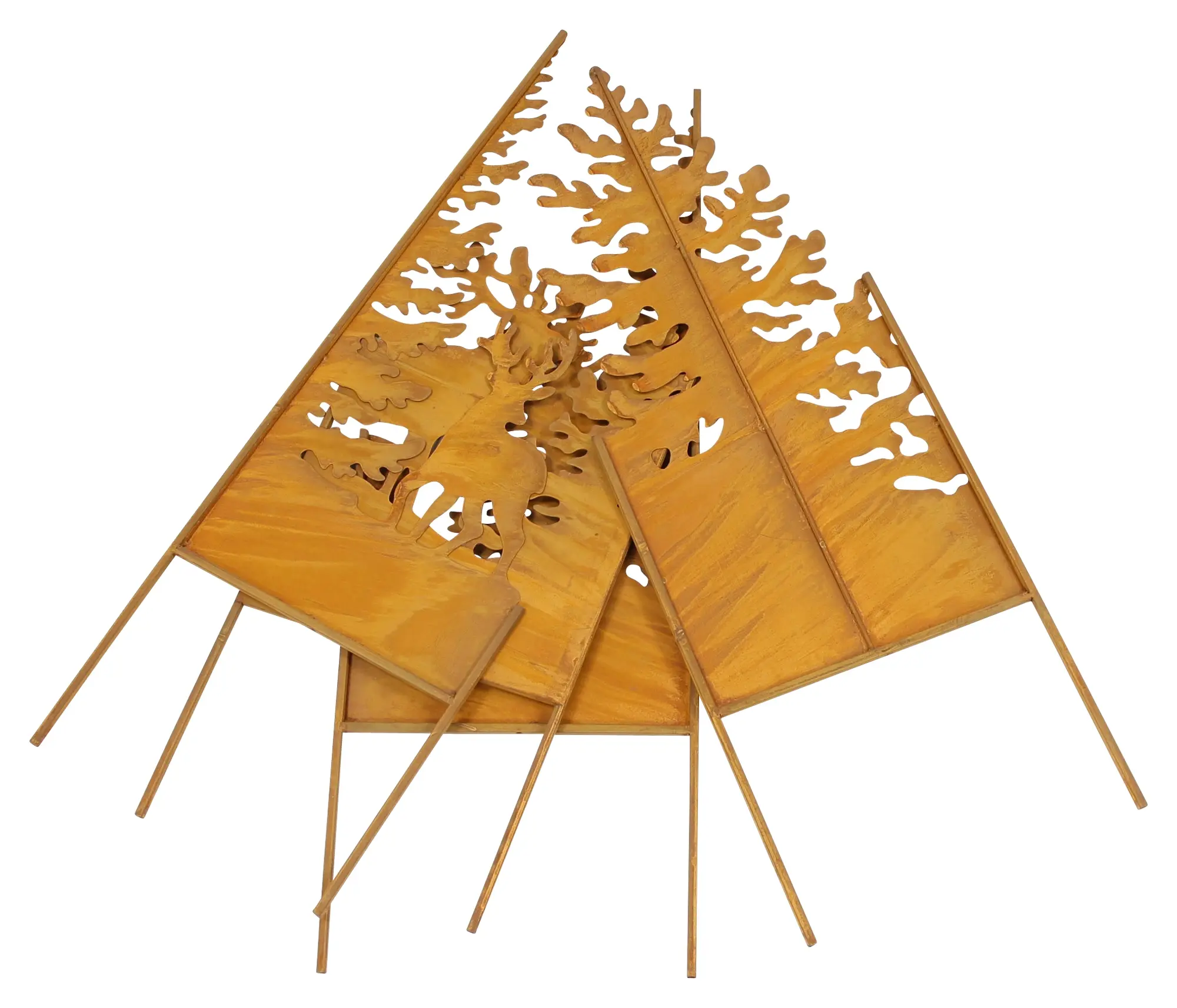 Stecker "Waldtiere", 4tlg.  im Frank Flechtwaren Online Shop für Gartenstecker kaufen