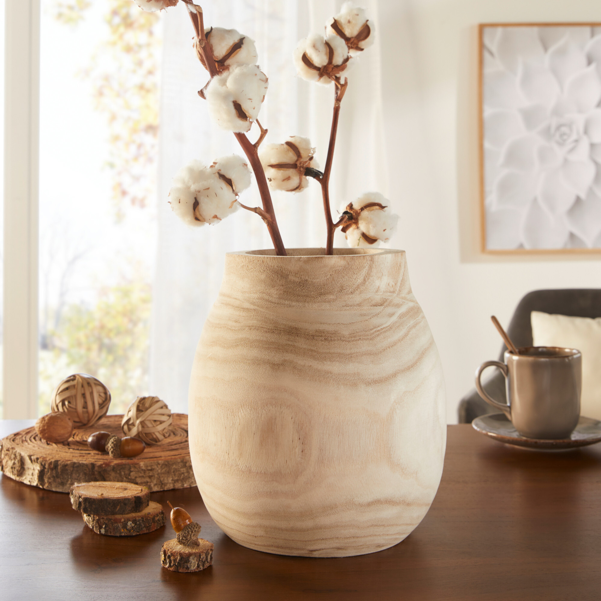 Dekovase "Wood"  im Frank Flechtwaren Online Shop kaufen