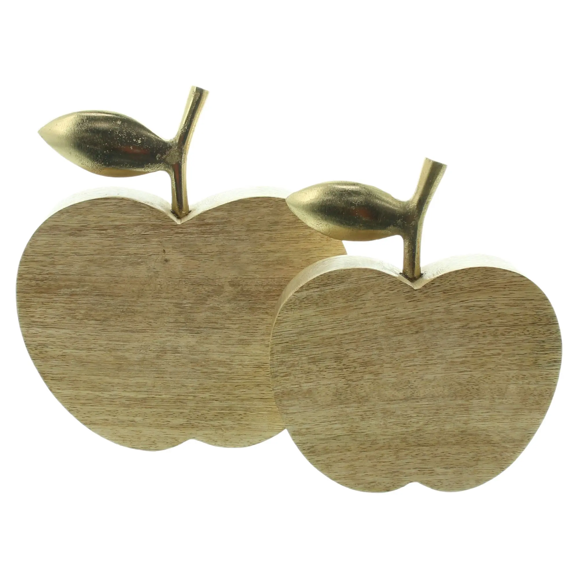 Deko-Apfel "Goldglanz", 2er Set  im Frank Flechtwaren Online Shop für Herbstliche Dekofiguren kaufen