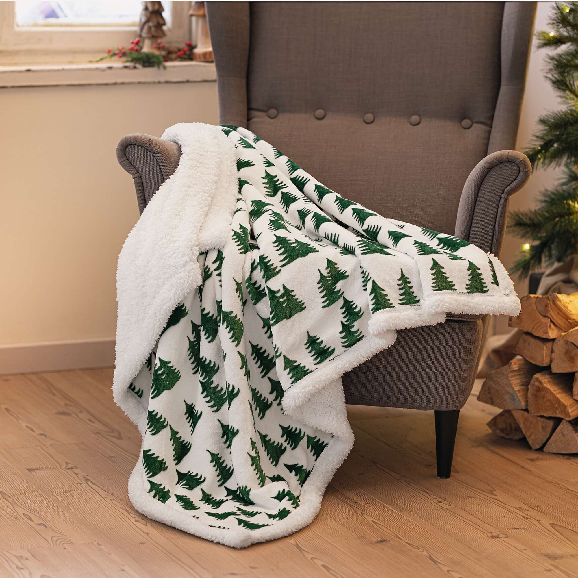 Kuscheldecke "Tannenwald"  im Frank Flechtwaren Online Shop für Kuscheldecken kaufen