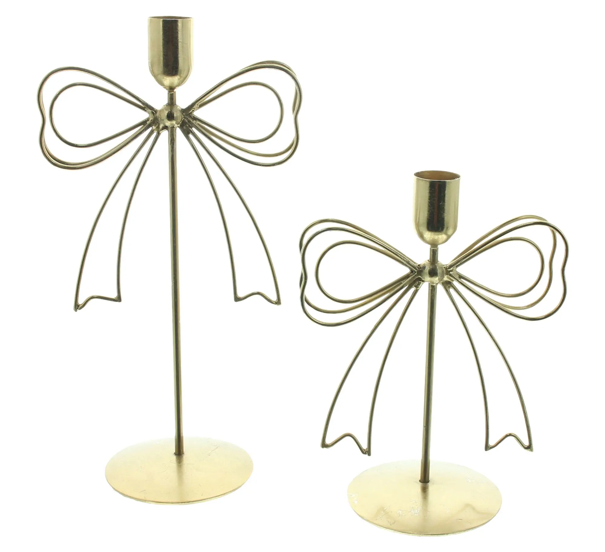 Stabkerzenhalter "Schleife", 2er Set  im Frank Flechtwaren Online Shop kaufen