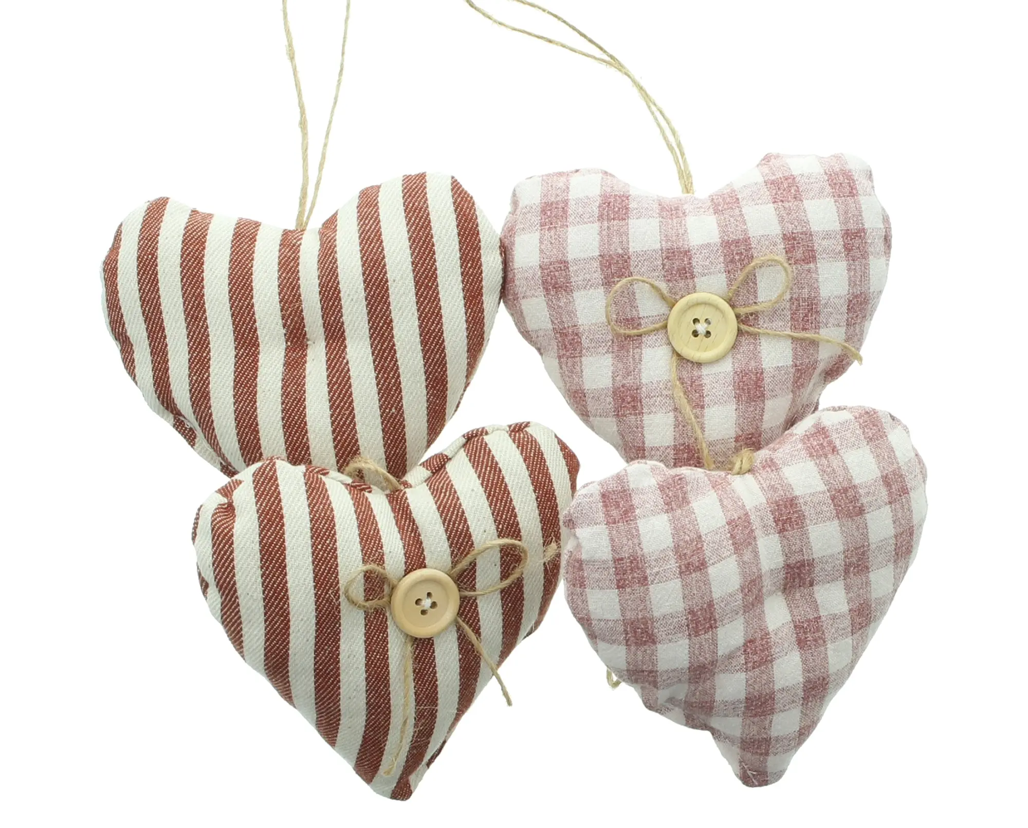 Hänger "Knopfherzchen", 4er Set  im Frank Flechtwaren Online Shop für Gerade eingetroffen kaufen