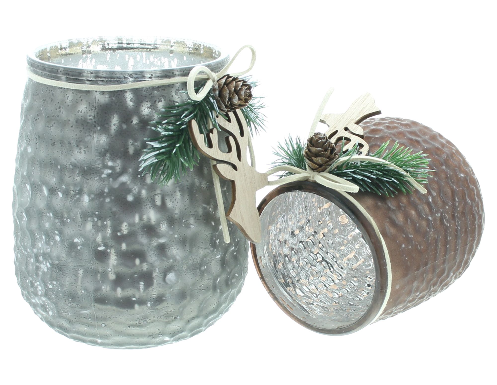 Acheter Lot de 2 photophores "Suspension de cerf"  dans la boutique en ligne de Frank Flechtwaren pour Noël