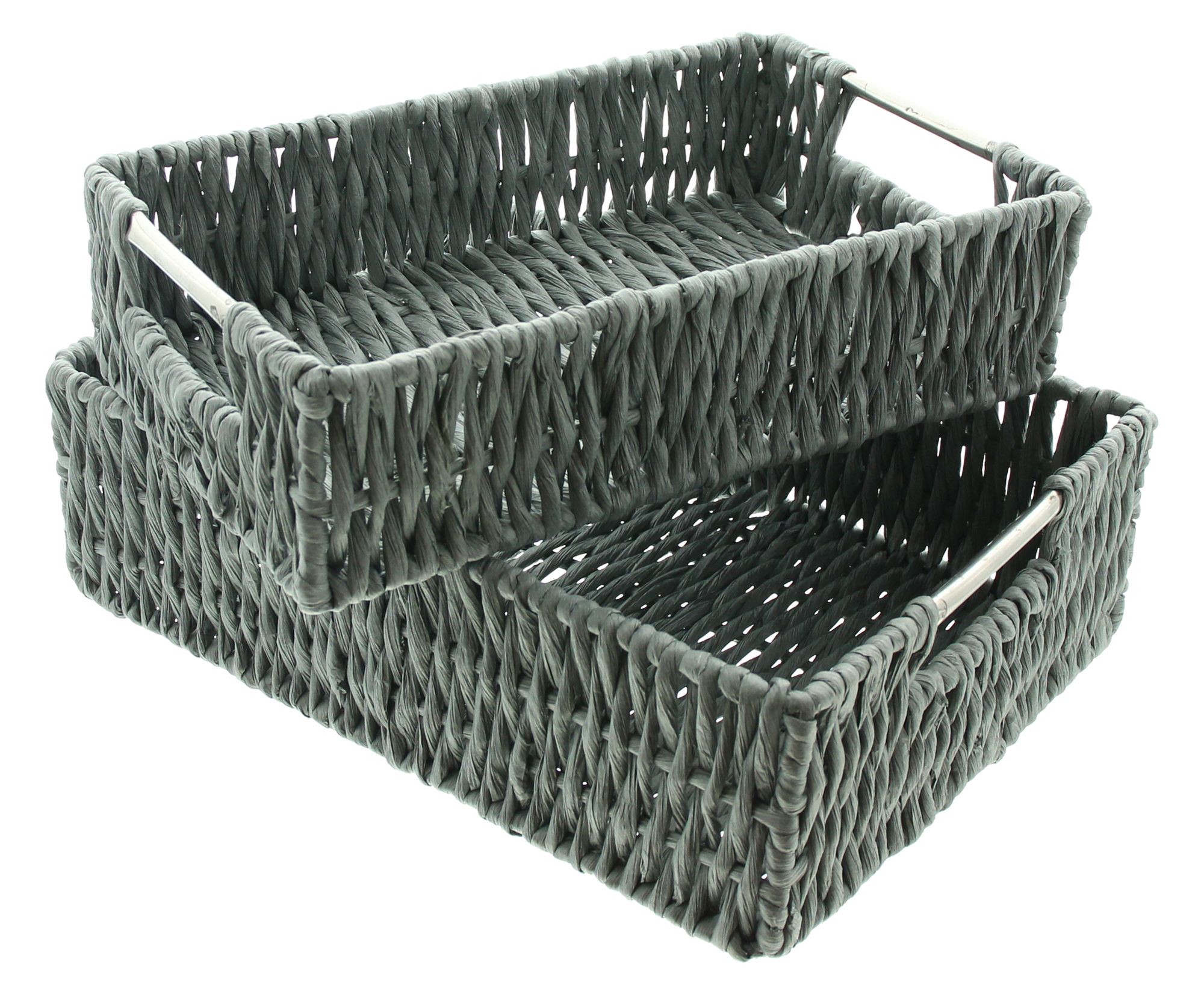 Schale "Grau", 2er Set im Frank Flechtwaren Online Shop für Korbtabletts kaufen Schale "Grau", 2er Set im Frank Flechtwaren Online Shop für Korbtabletts kaufen