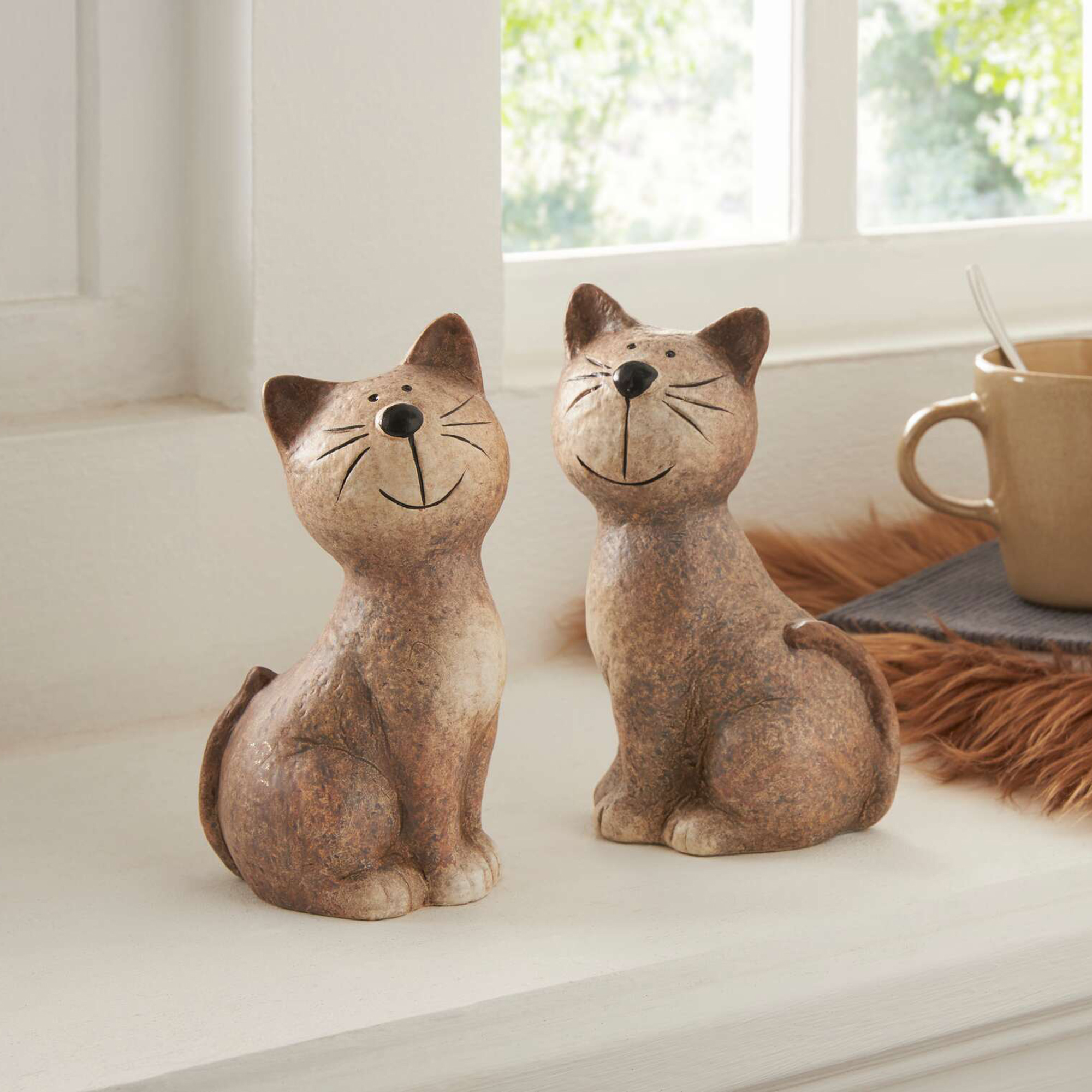 Figur "Katze", 2er Set  im Frank Flechtwaren Online Shop kaufen