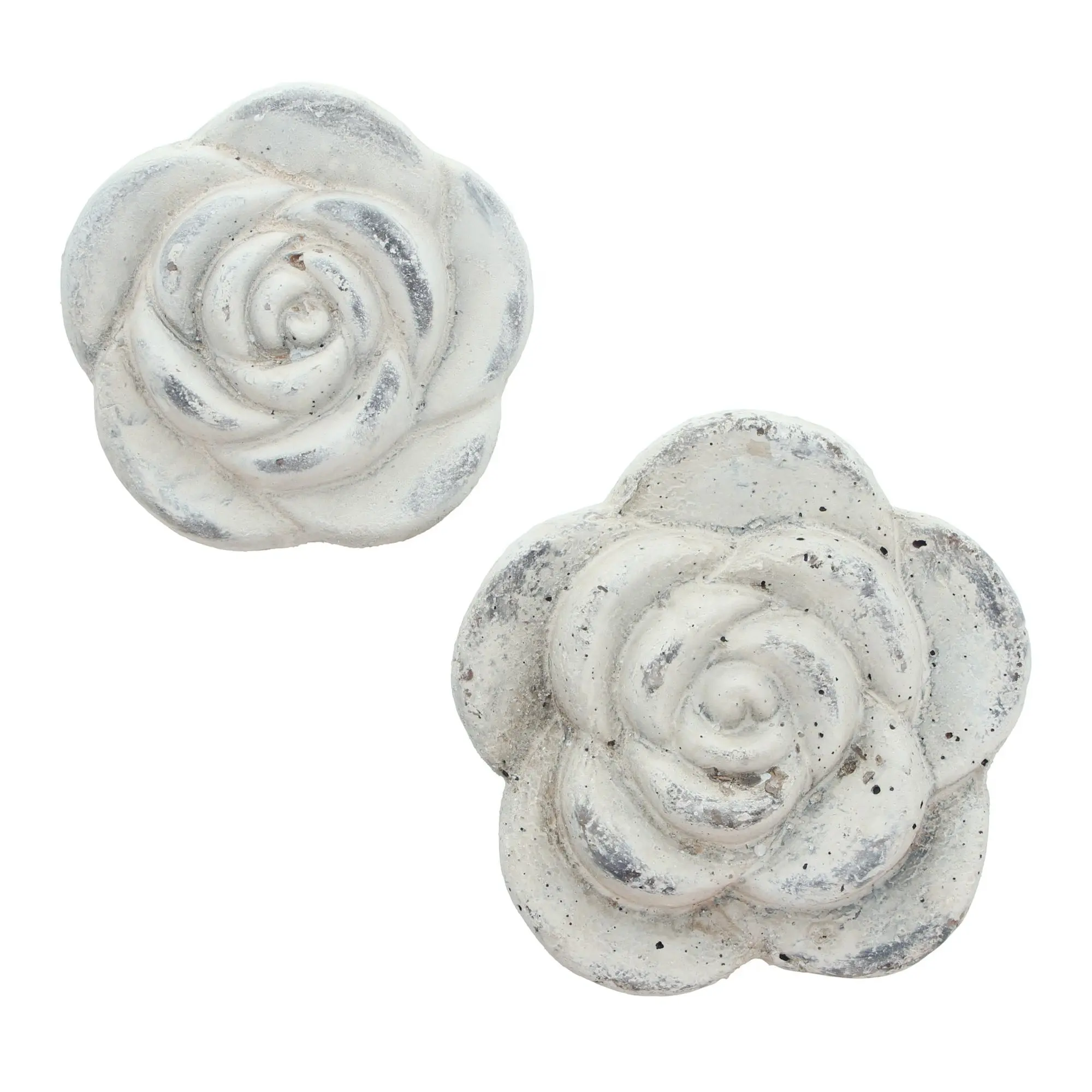 Zementblüte "Rose", 2er Set im Frank Flechtwaren Online Shop für Gartenfiguren kaufen Zementblüte "Rose", 2er Set im Frank Flechtwaren Online Shop für Gartenfiguren kaufen