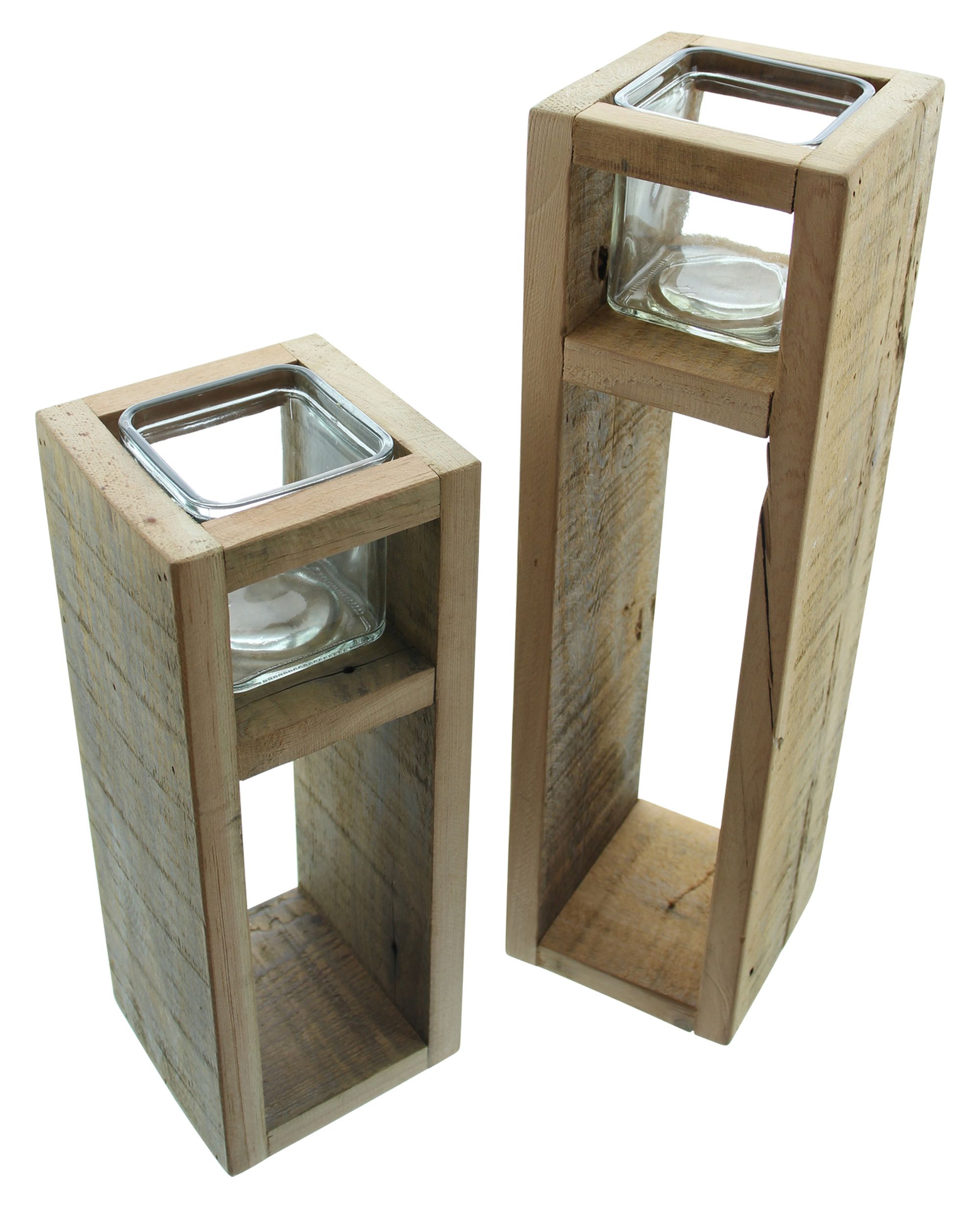 Windlichtsäule "Wood", 2er Set im Frank Flechtwaren Online Shop für Ostern kaufen Windlichtsäule "Wood", 2er Set im Frank Flechtwaren Online Shop für Ostern kaufen