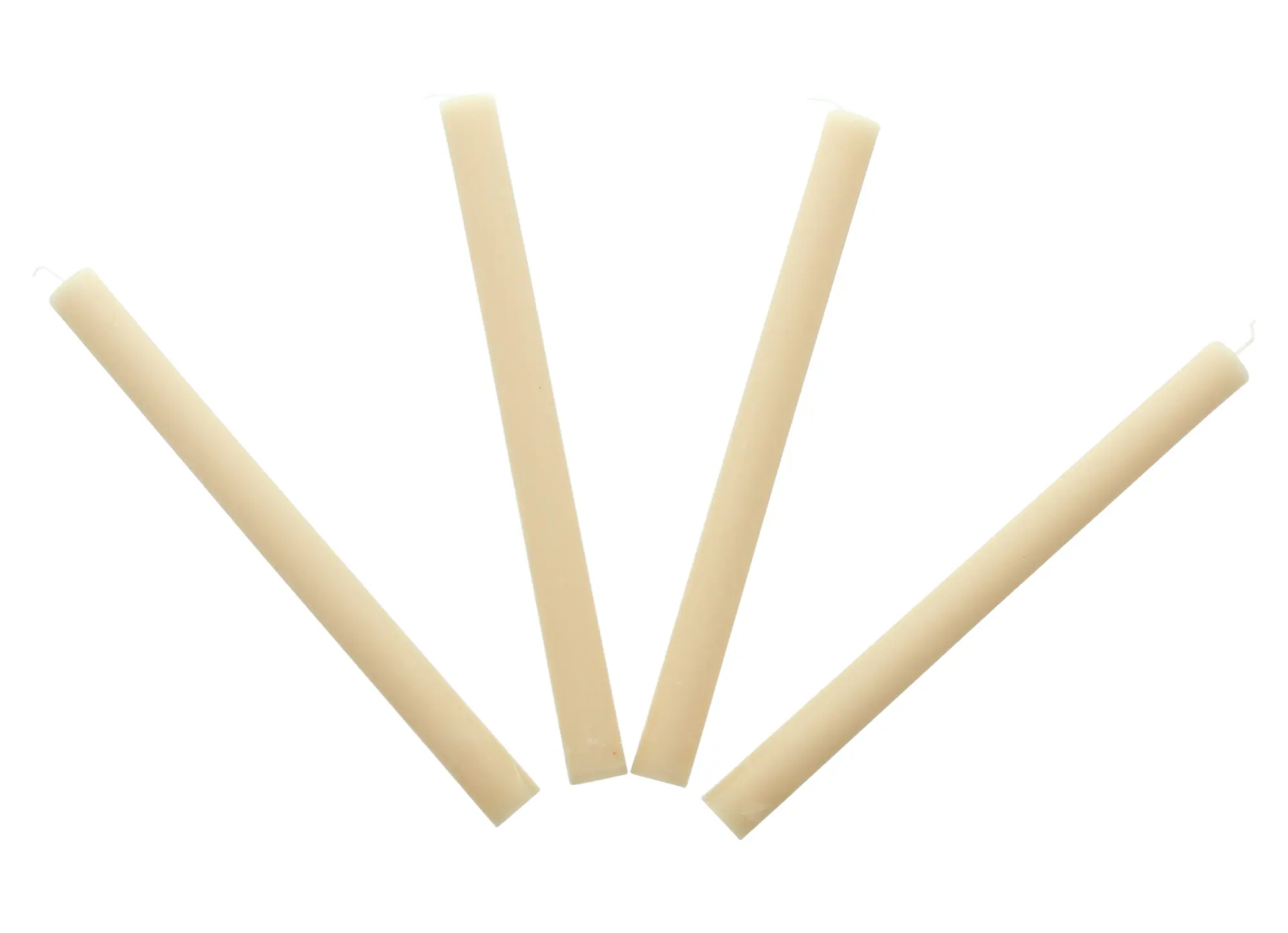 Stabkerze "Pastellbeige", 4er Set  im Frank Flechtwaren Online Shop für Kerzen &amp; LED-Kerzen kaufen