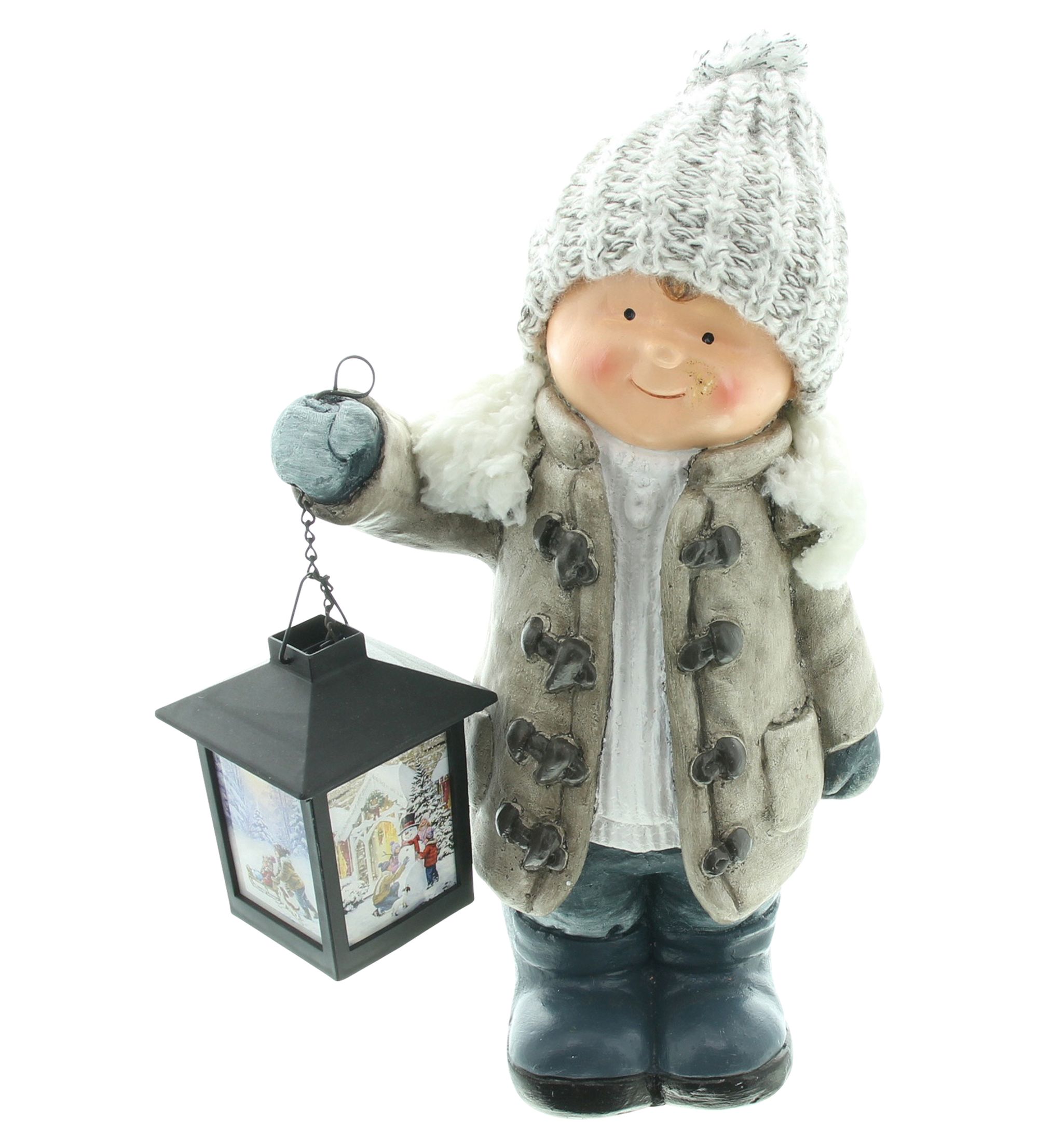 LED-Junge "Laterne"  im Frank Flechtwaren Online Shop für Dekofiguren kaufen