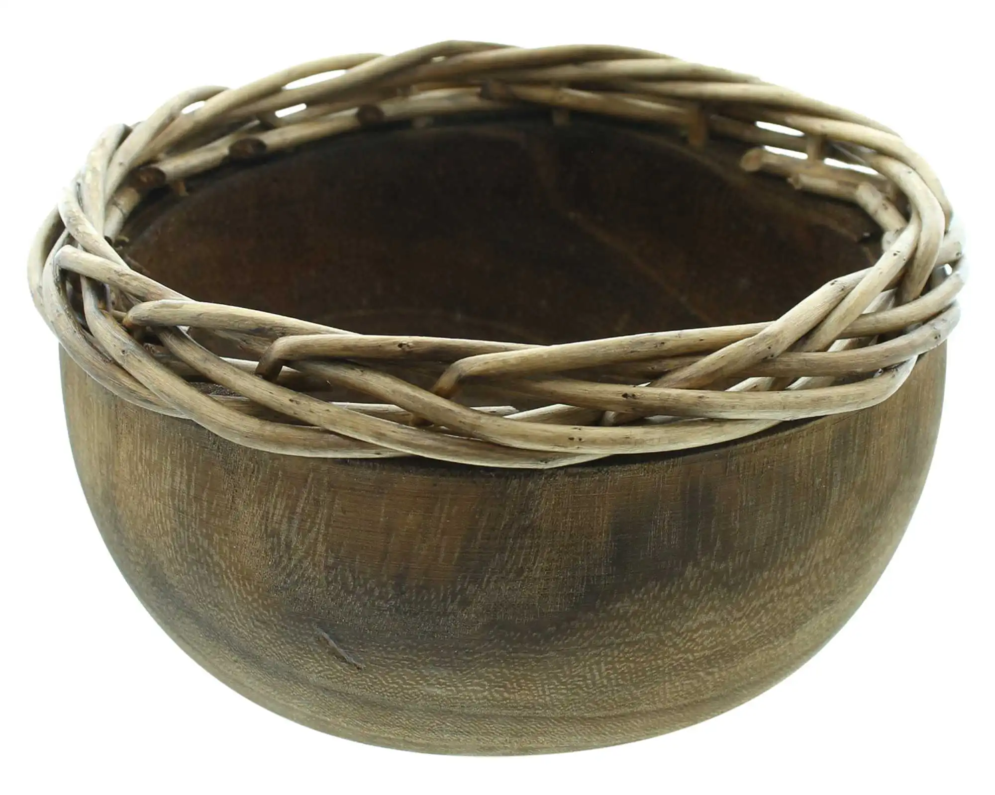 Schale "Flechtrand", rund  im Frank Flechtwaren Online Shop für Dekoschalen &amp; -etageren kaufen