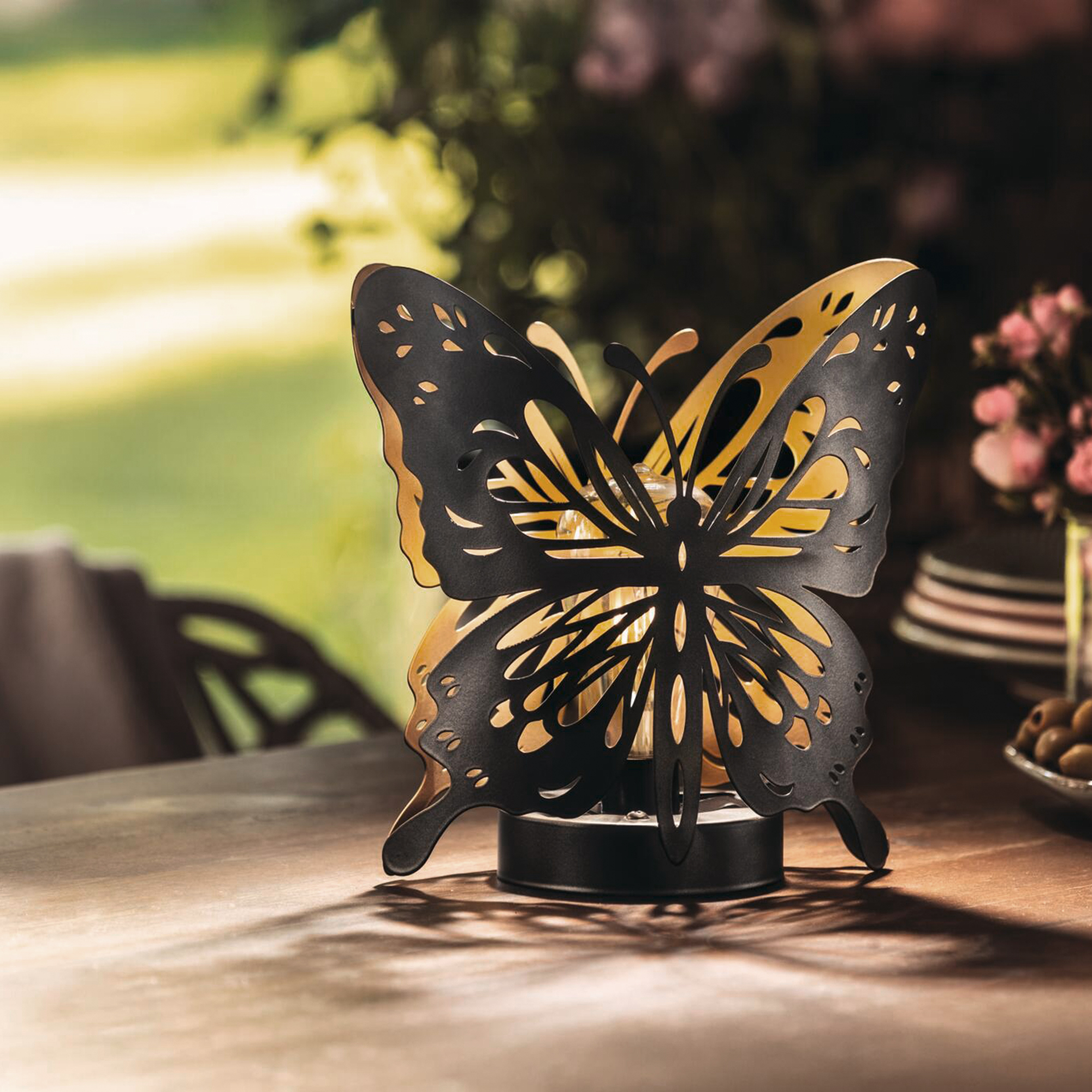 Solar-Deko "Schmetterling"  im Frank Flechtwaren Online Shop für Gerade eingetroffen kaufen