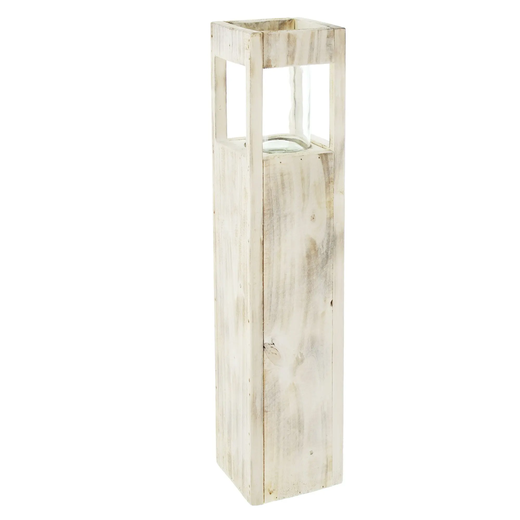 Windlichtsäule "Shabby-Charme", groß  im Frank Flechtwaren Online Shop für Dekosäulen kaufen