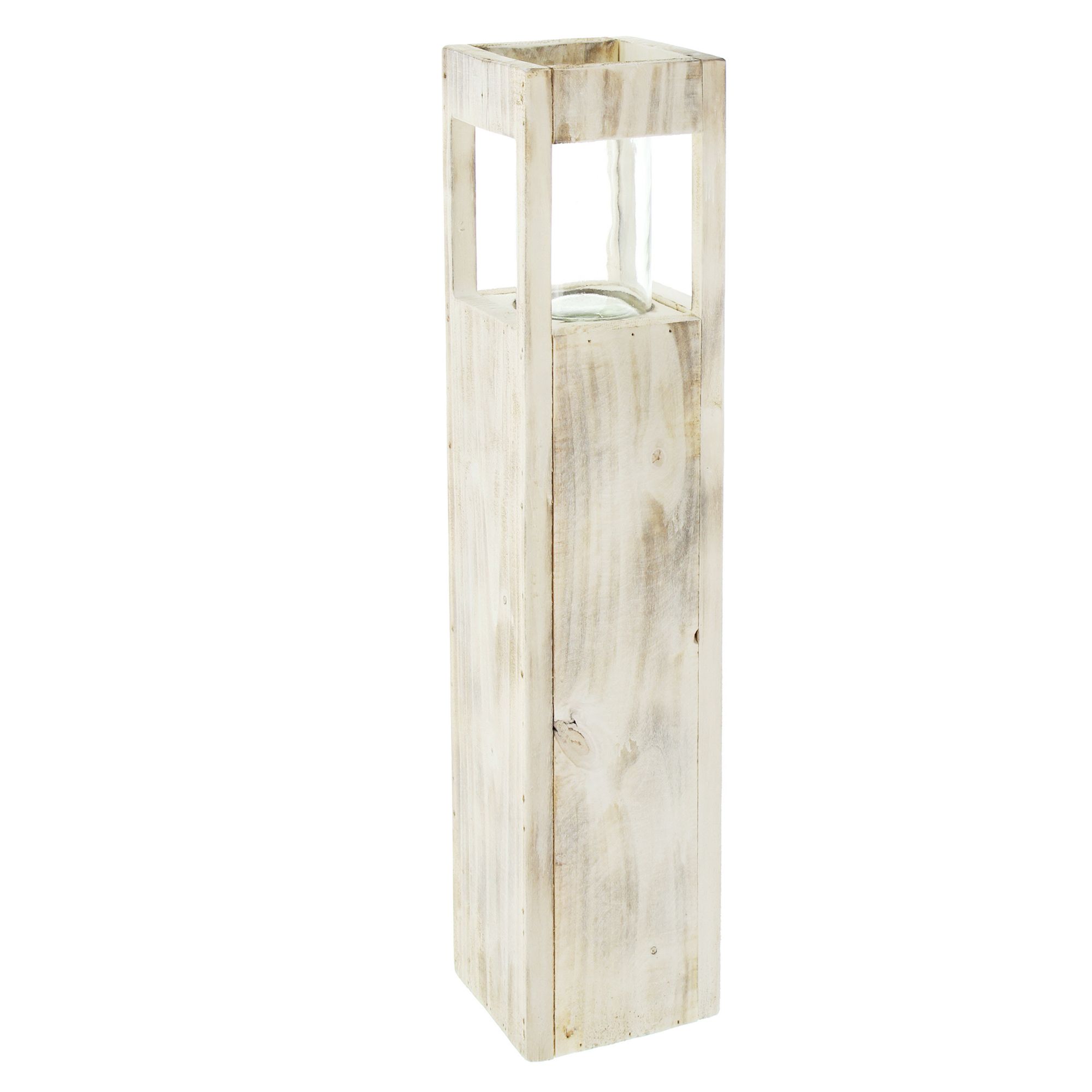 Windlichtsäule "Shabby-Charme", groß im Frank Flechtwaren Online Shop für Dekosäulen kaufen Windlichtsäule "Shabby-Charme", groß im Frank Flechtwaren Online Shop für Dekosäulen kaufen