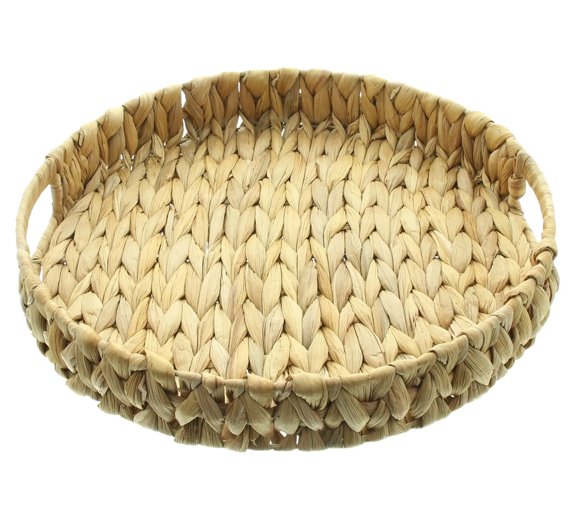 Tablett "Wasserhyazinthe", rund  im Frank Flechtwaren Online Shop für Naturmaterialien kaufen