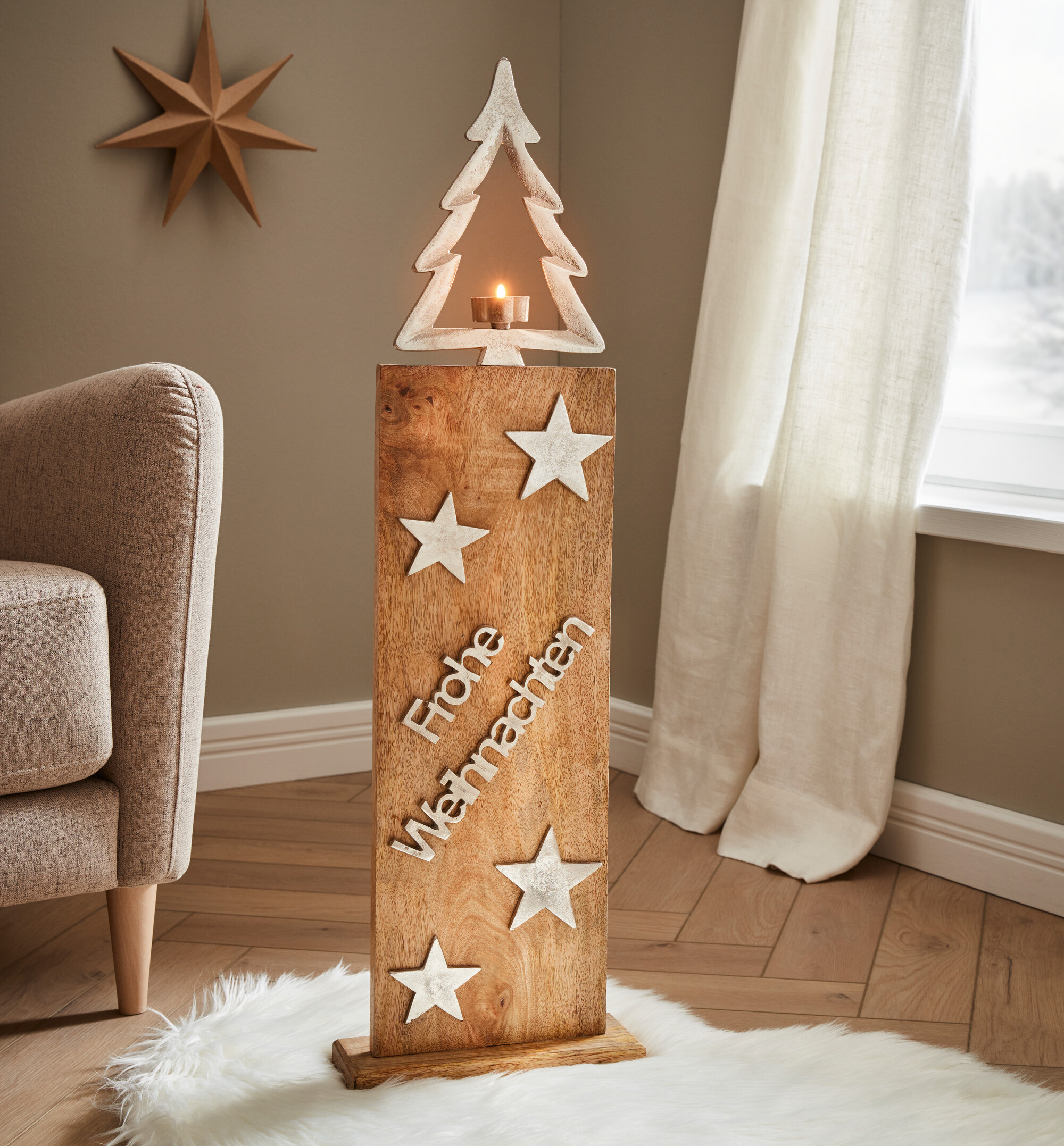 Acheter Colonne "Frohe Weihnachten"  dans la boutique en ligne de Frank Flechtwaren