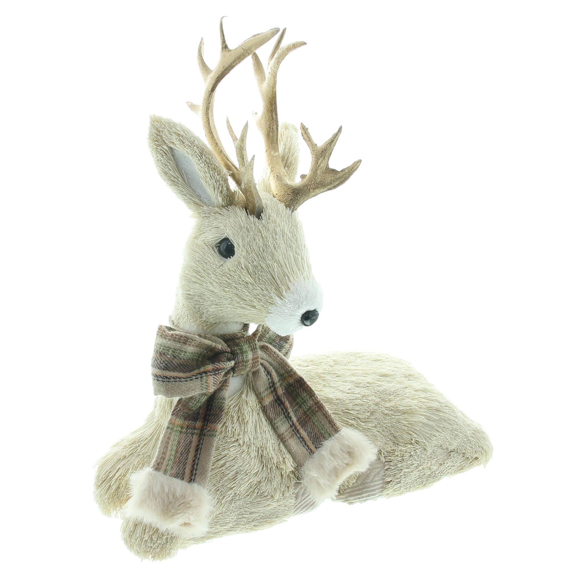 Deko-Hirsch "Goldgeweih"  im Frank Flechtwaren Online Shop für Weihnachtliche Dekofiguren kaufen