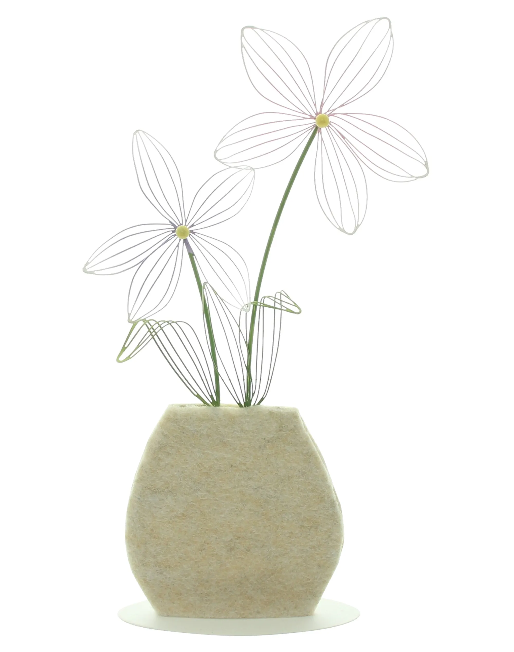 Metalldeko "Vase mit Blumen"  im Frank Flechtwaren Online Shop für Hasen &amp; Co kaufen