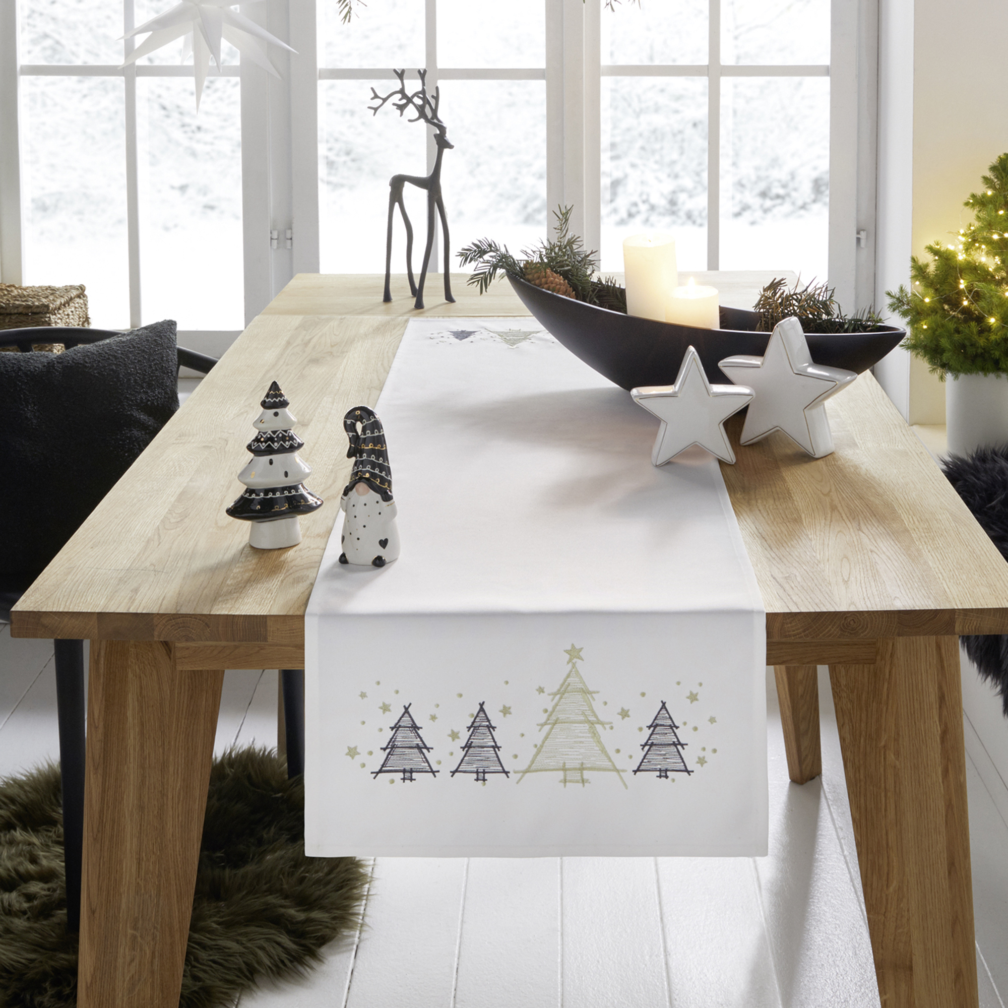 Tischläufer "Weihnachtsbäumchen"  im Frank Flechtwaren Online Shop für Weihnachten kaufen