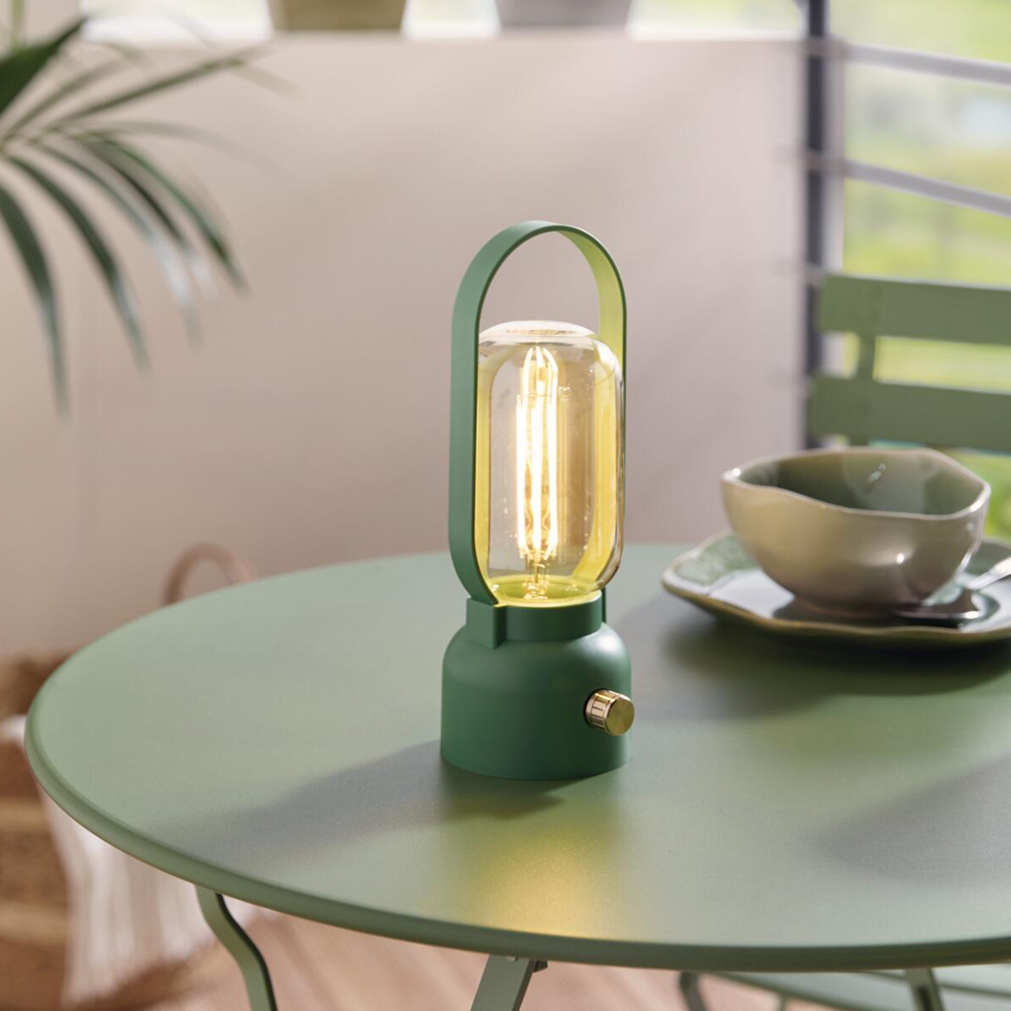 LED-Laterne "Green"  im Frank Flechtwaren Online Shop kaufen