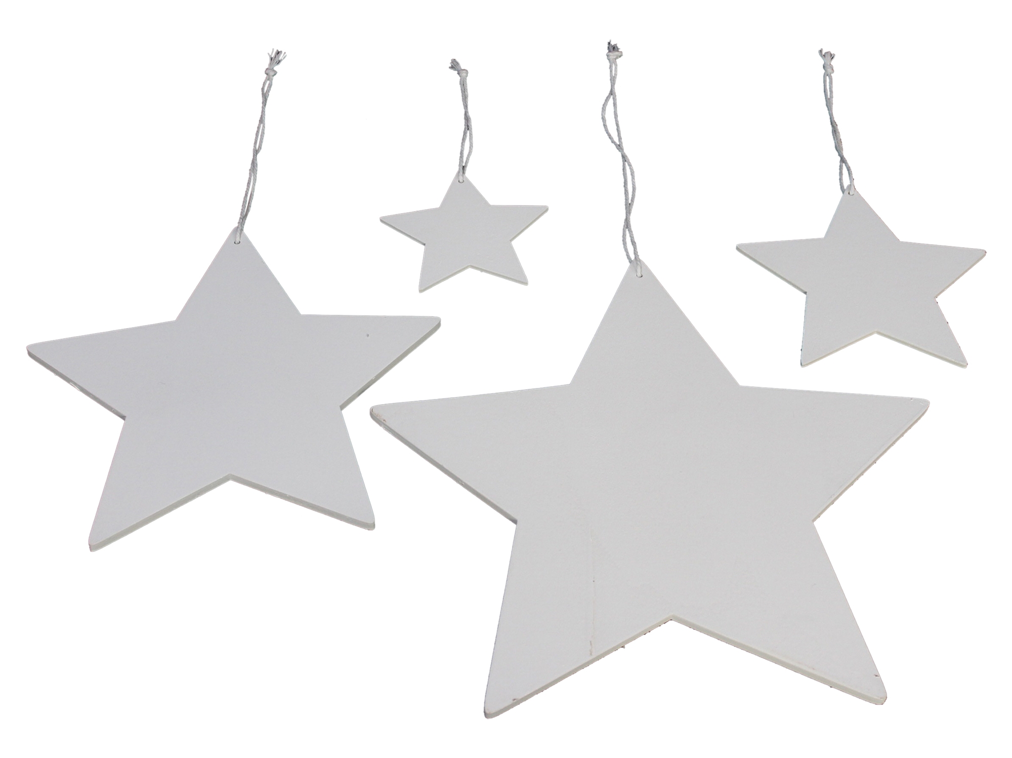 Sternhänger "White", 4er Set  im Frank Flechtwaren Online Shop für Weihnachten kaufen