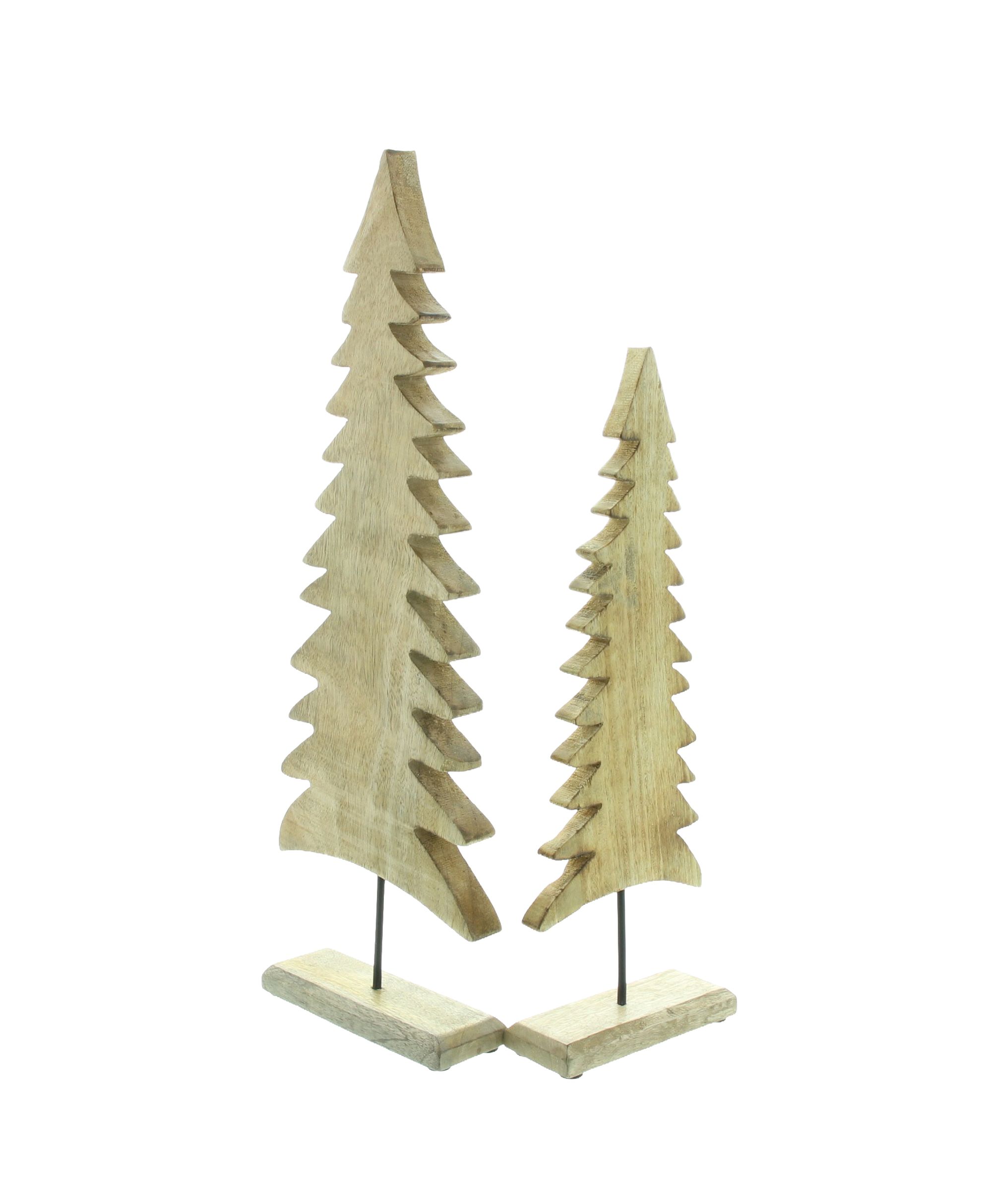 Deko-Tanne "Wood", 2er Set  im Frank Flechtwaren Online Shop für Tannenbäume kaufen