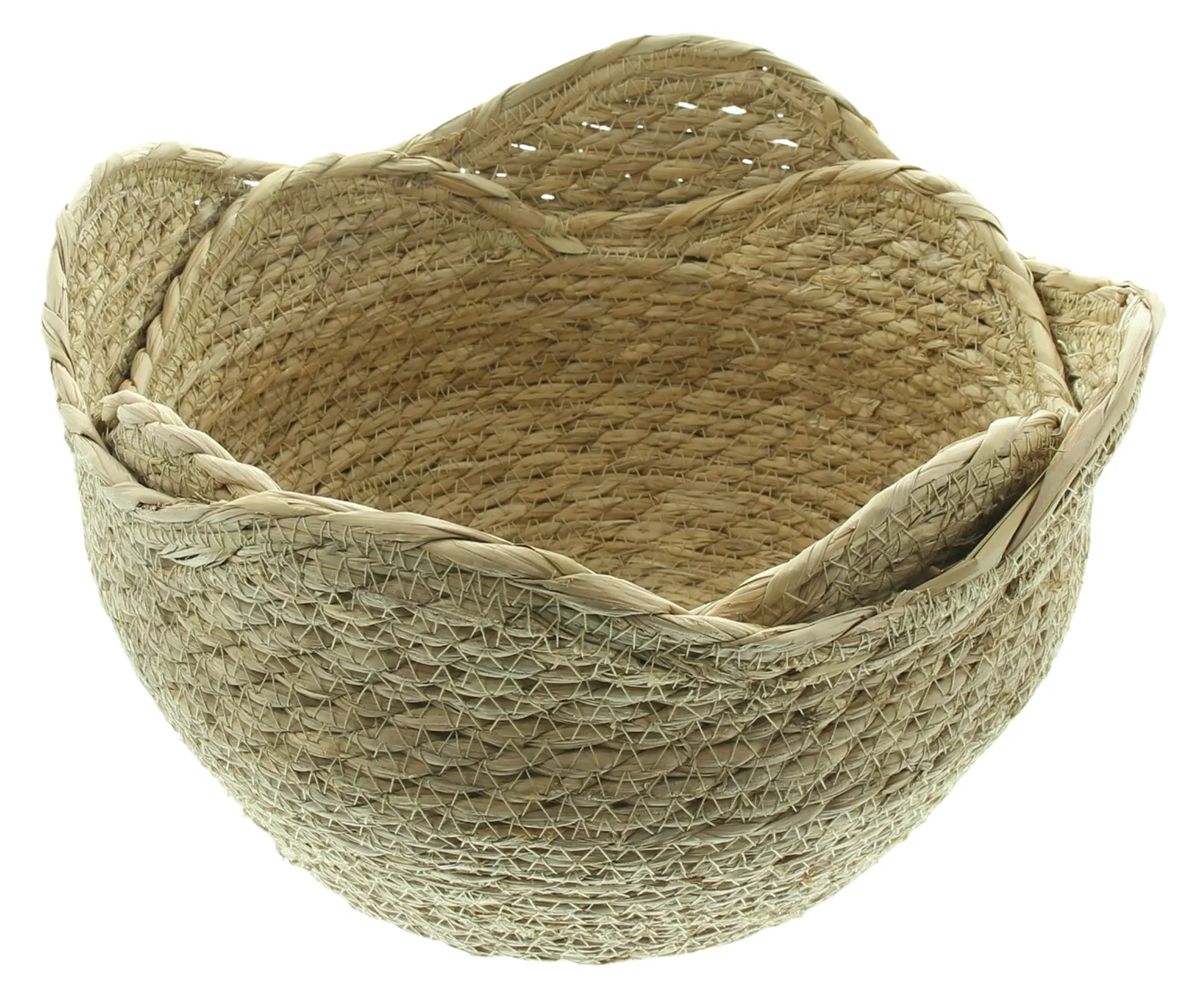 Universalkorb "Waves", 2er Set  im Frank Flechtwaren Online Shop für Natur &amp; Grün kaufen