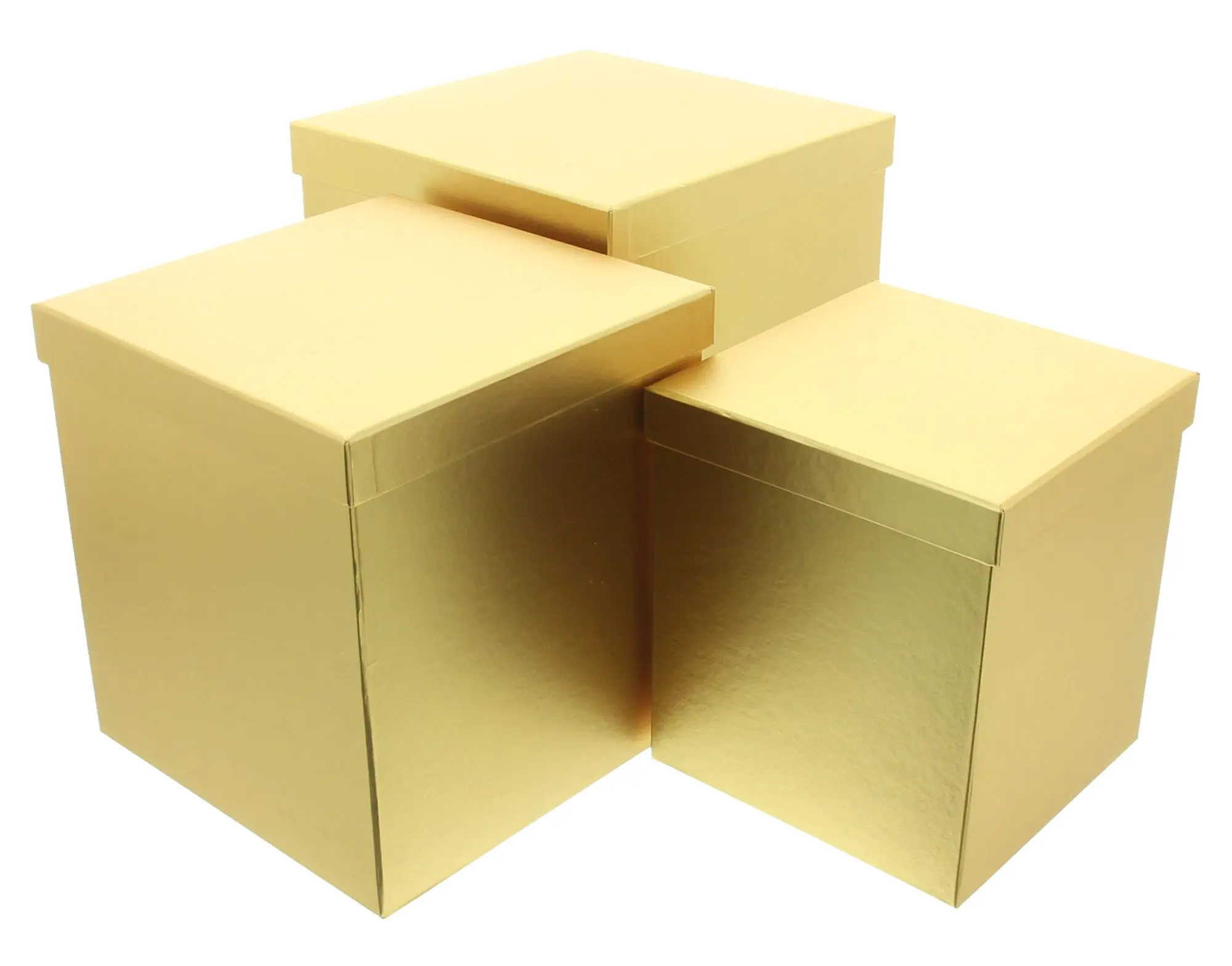 Geschenkbox "Goldschimmer", 3er Set  im Frank Flechtwaren Online Shop für Geschenkboxen kaufen