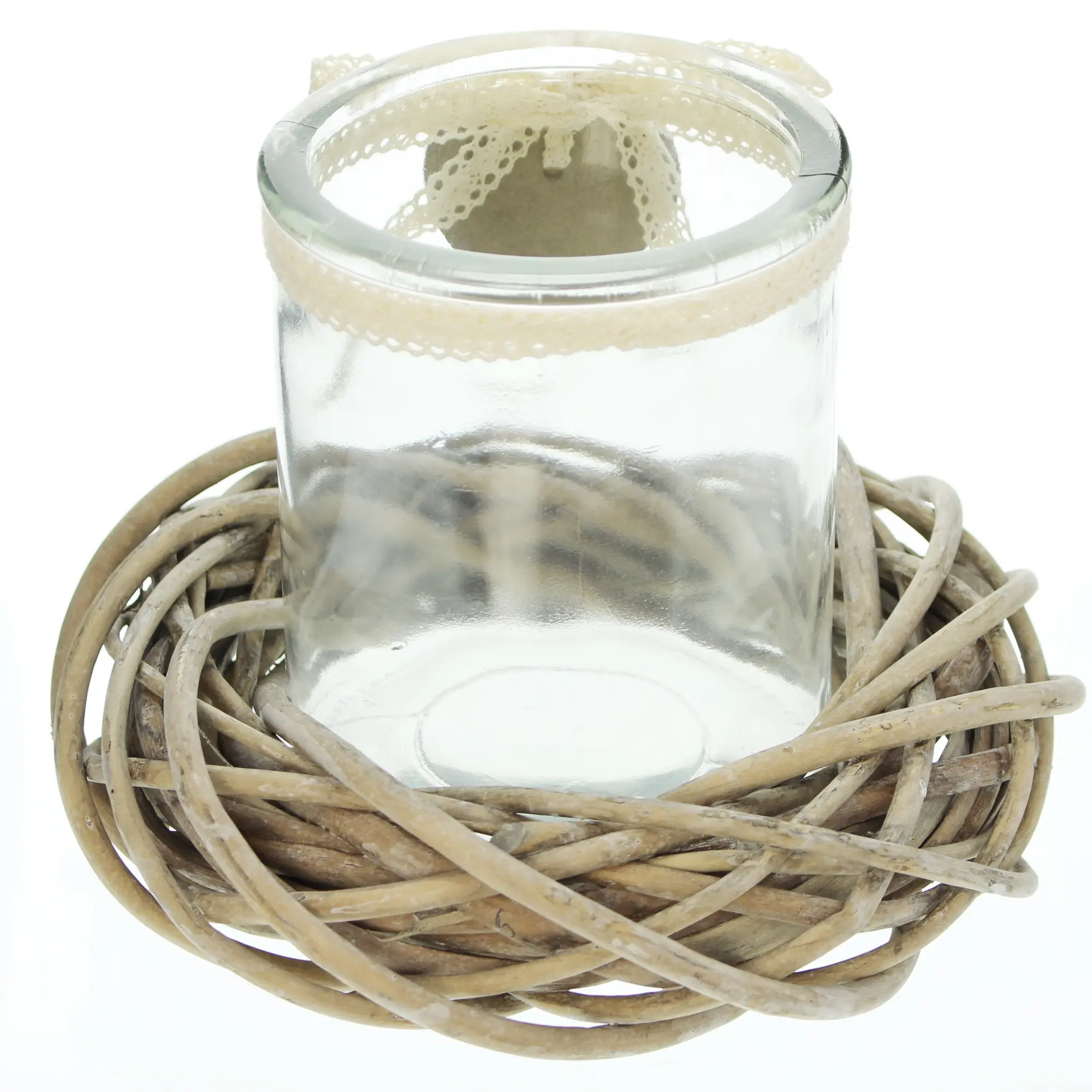 Windlicht "Weidenkranz", 2tlg.  im Frank Flechtwaren Online Shop für Ostern kaufen