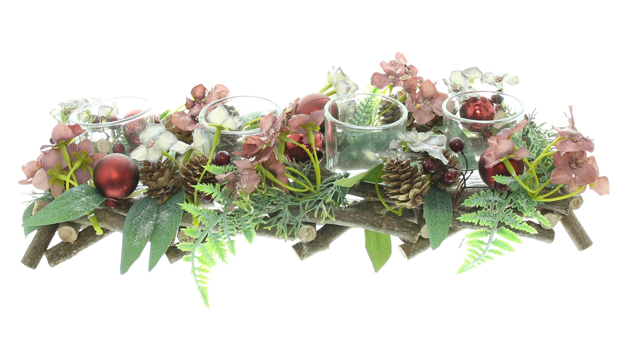 Windlicht "Winter Blossom"  im Frank Flechtwaren Online Shop für Gestecke kaufen