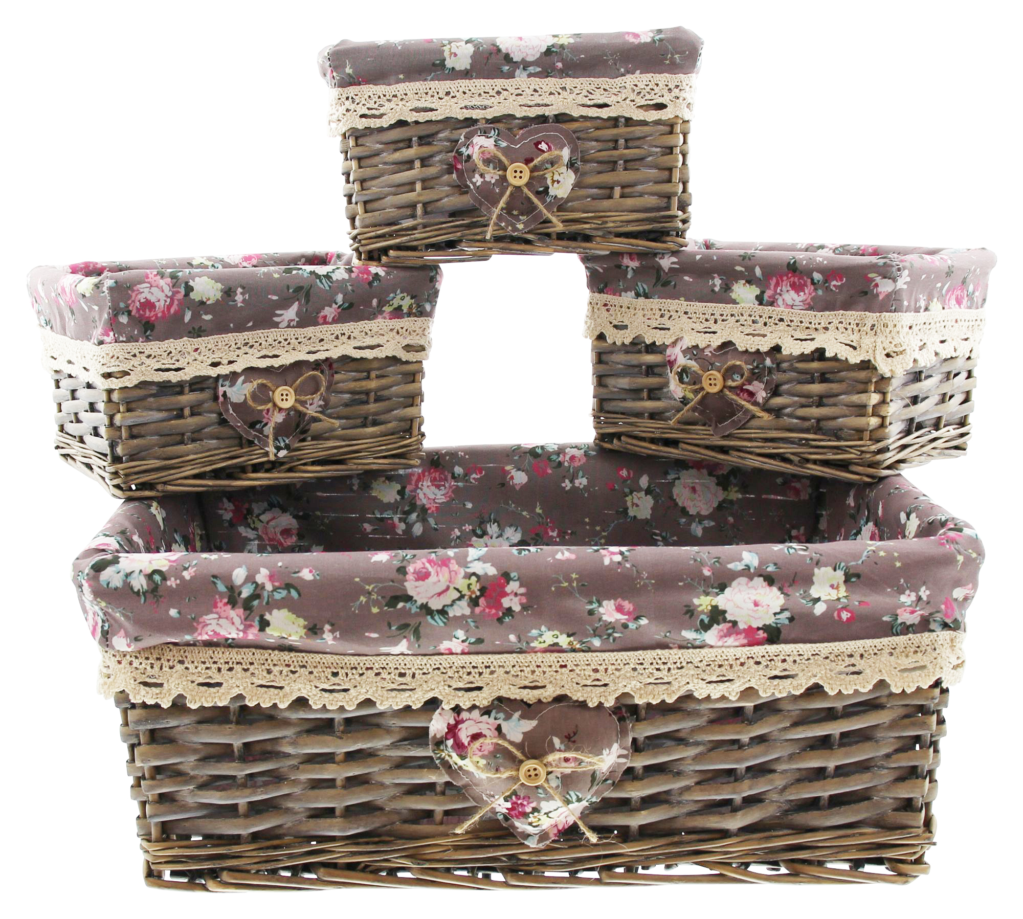 Universalkorb "Rosenliebe", 4er Set im Frank Flechtwaren Online Shop für Füllkörbe & Universalkörbe kaufen Universalkorb "Rosenliebe", 4er Set im Frank Flechtwaren Online Shop für Füllkörbe & Universalkörbe kaufen