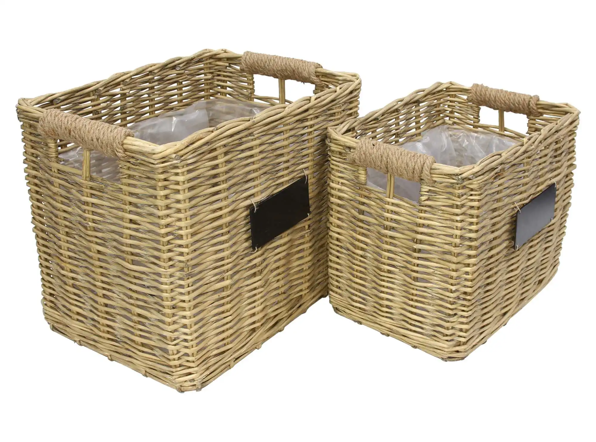 Pflanzkorb "Weiden-Chic", 2er Set  im Frank Flechtwaren Online Shop für Pflanzkörbe kaufen