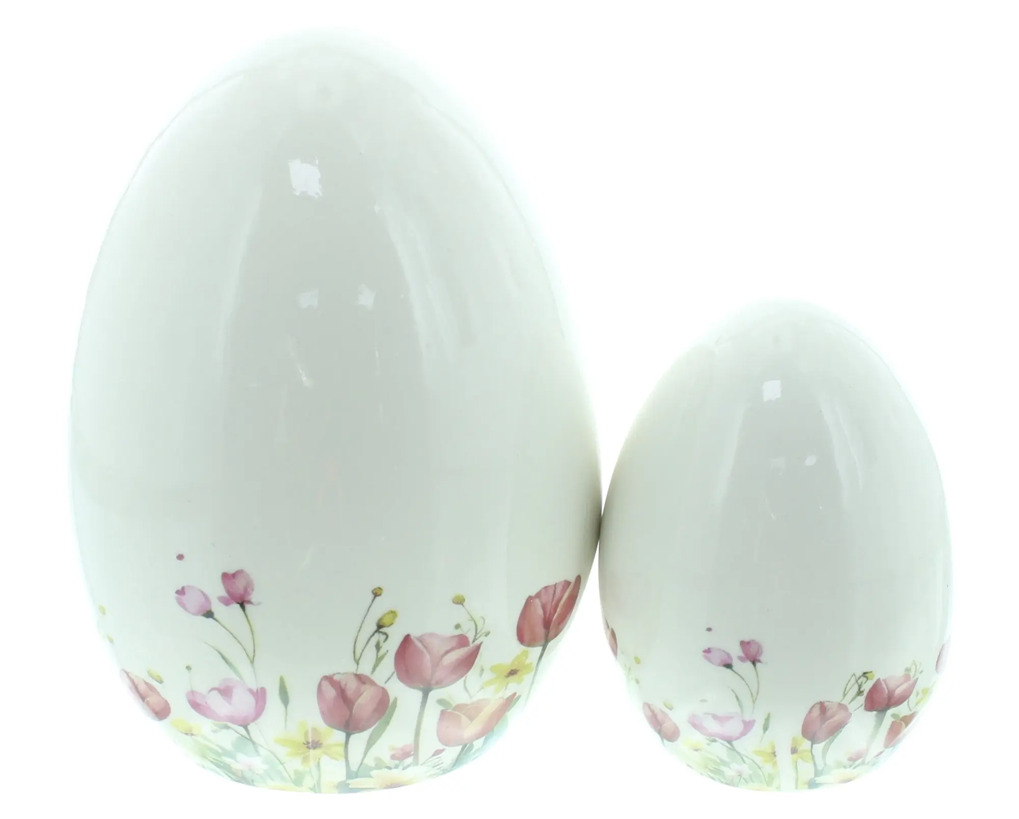 Osterei "Häschen mit Blumenkranz", 2er Set  im Frank Flechtwaren Online Shop für Ostereier kaufen