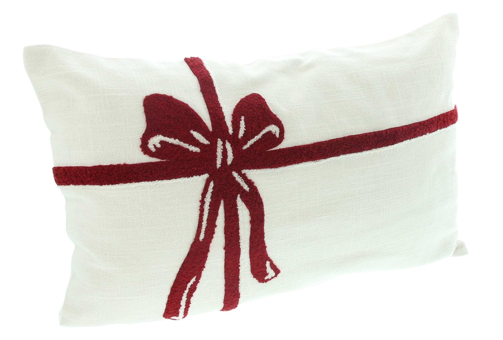 Kissenhülle "Rote Schleife"  im Frank Flechtwaren Online Shop für Kissen &amp; Kissenhüllen kaufen
